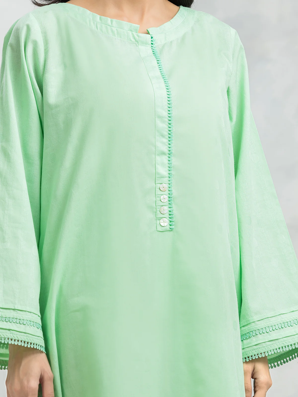 Solid Dobby Shirt Trouser - EWTKS24-69698ST - Image 3