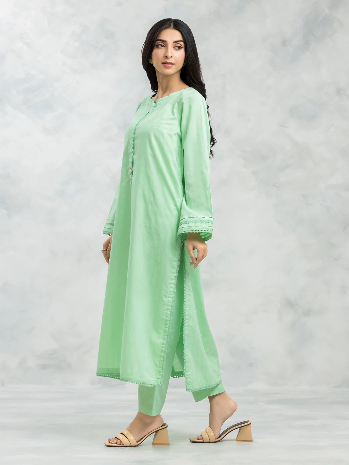 Solid Dobby Shirt Trouser - EWTKS24-69698ST - Image 4