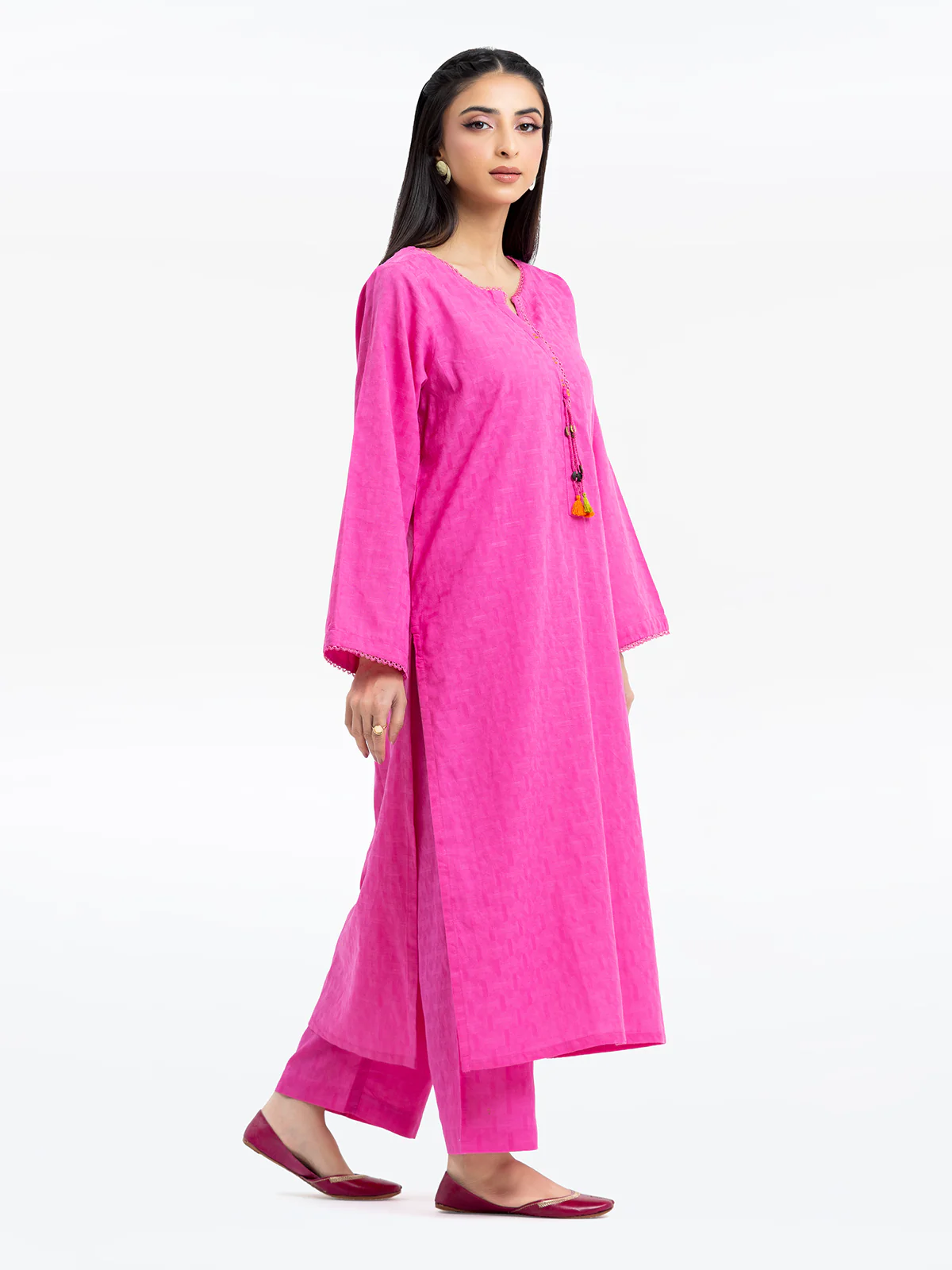 Solid Dobby Co-Ord Set - EWTKS24-69700ST - Image 4