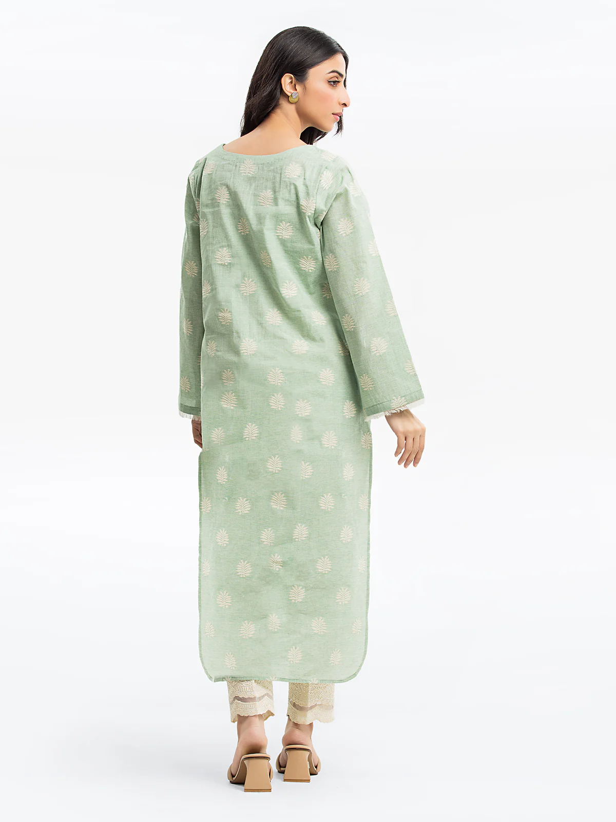 Printed Jacquard Shirt Trouser - EWTKS24-80085ST - Image 6