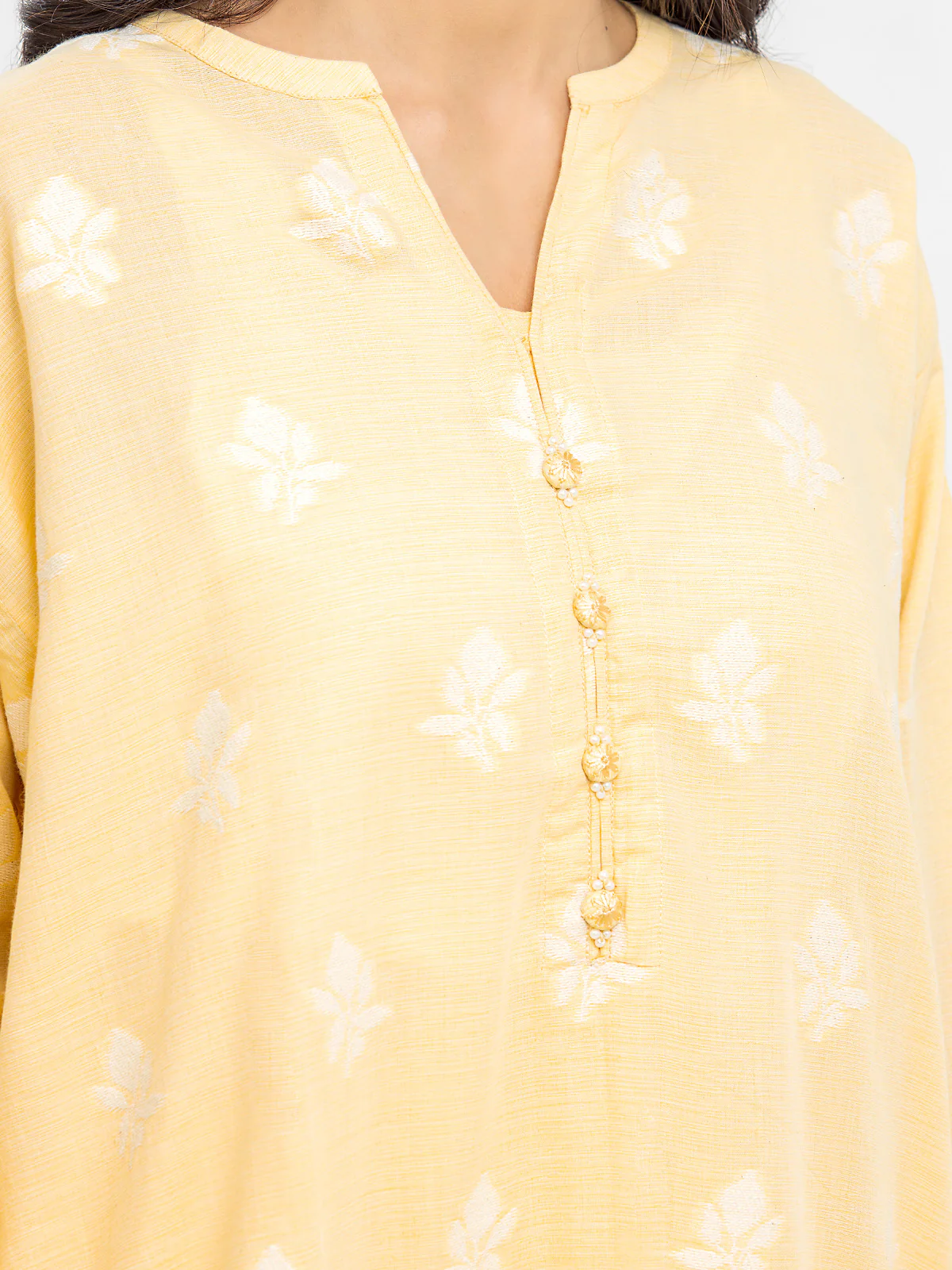 Printed Jacquard Shirt Trouser - EWTKS24-80089ST - Image 4