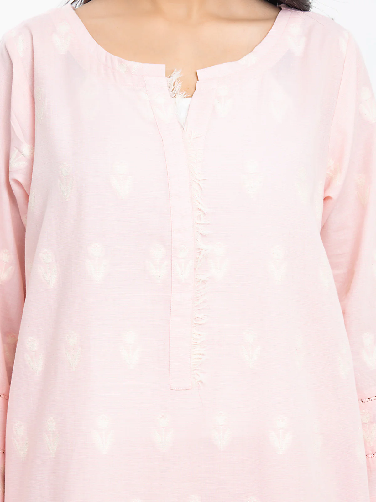 Printed Jacquard Shirt Trouser - EWTKS24-80093ST - Image 3
