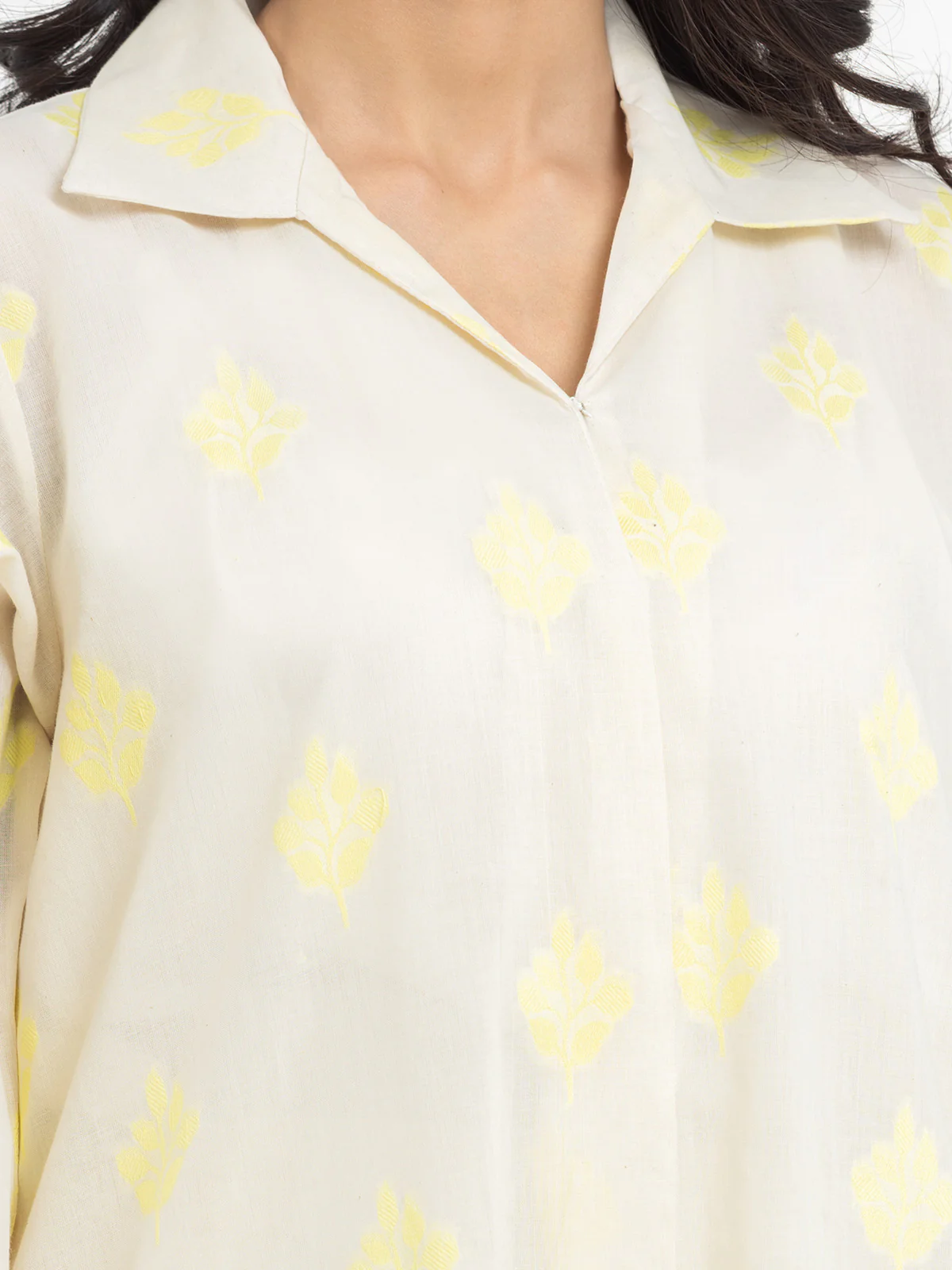 Printed Jacquard Shirt Trouser - EWTKS24-80097ST - Image 3