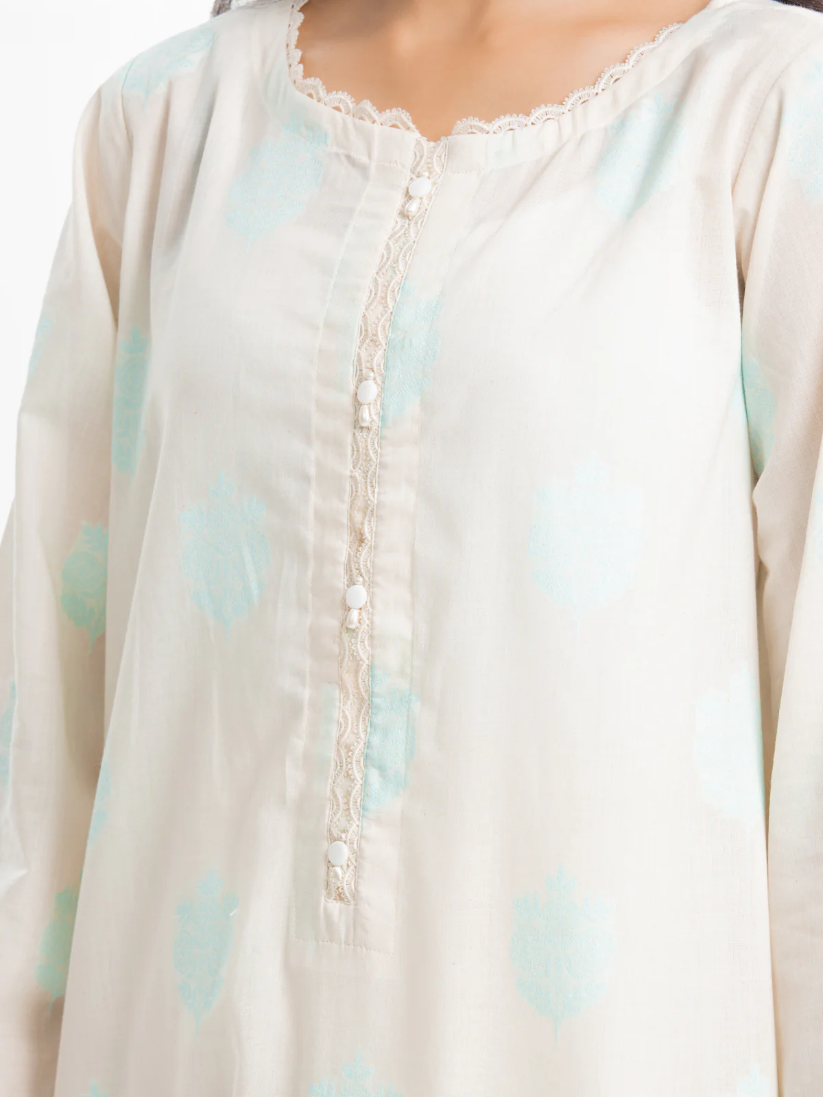 Printed Jacquard Shirt Trouser - EWTKS24-80098ST - Image 3