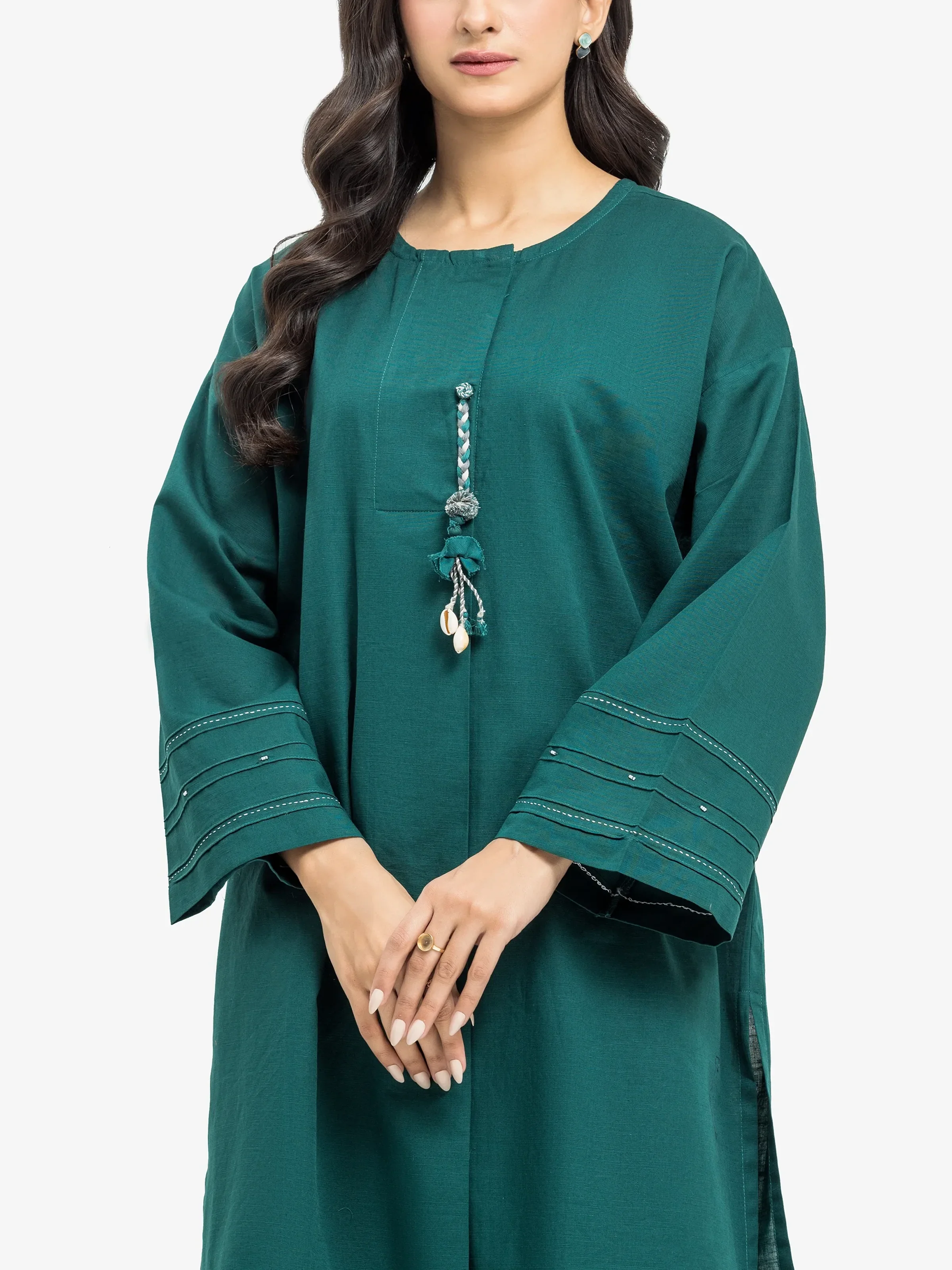 Solid Khaddar Co-Ord Set - EWTKS24-81397ST - Image 2