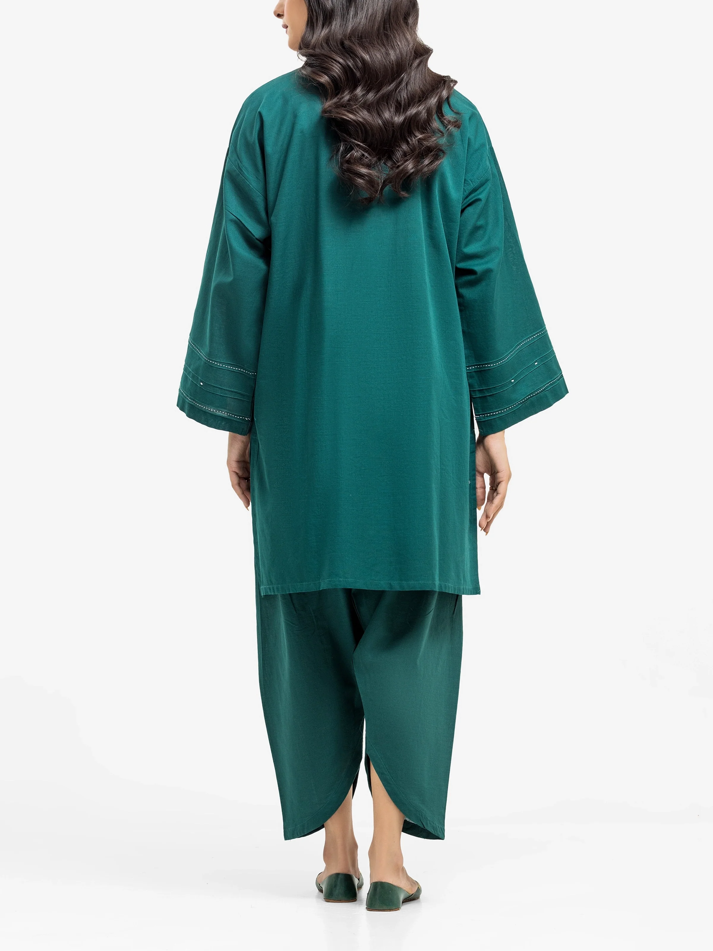 Solid Khaddar Co-Ord Set - EWTKS24-81397ST - Image 5