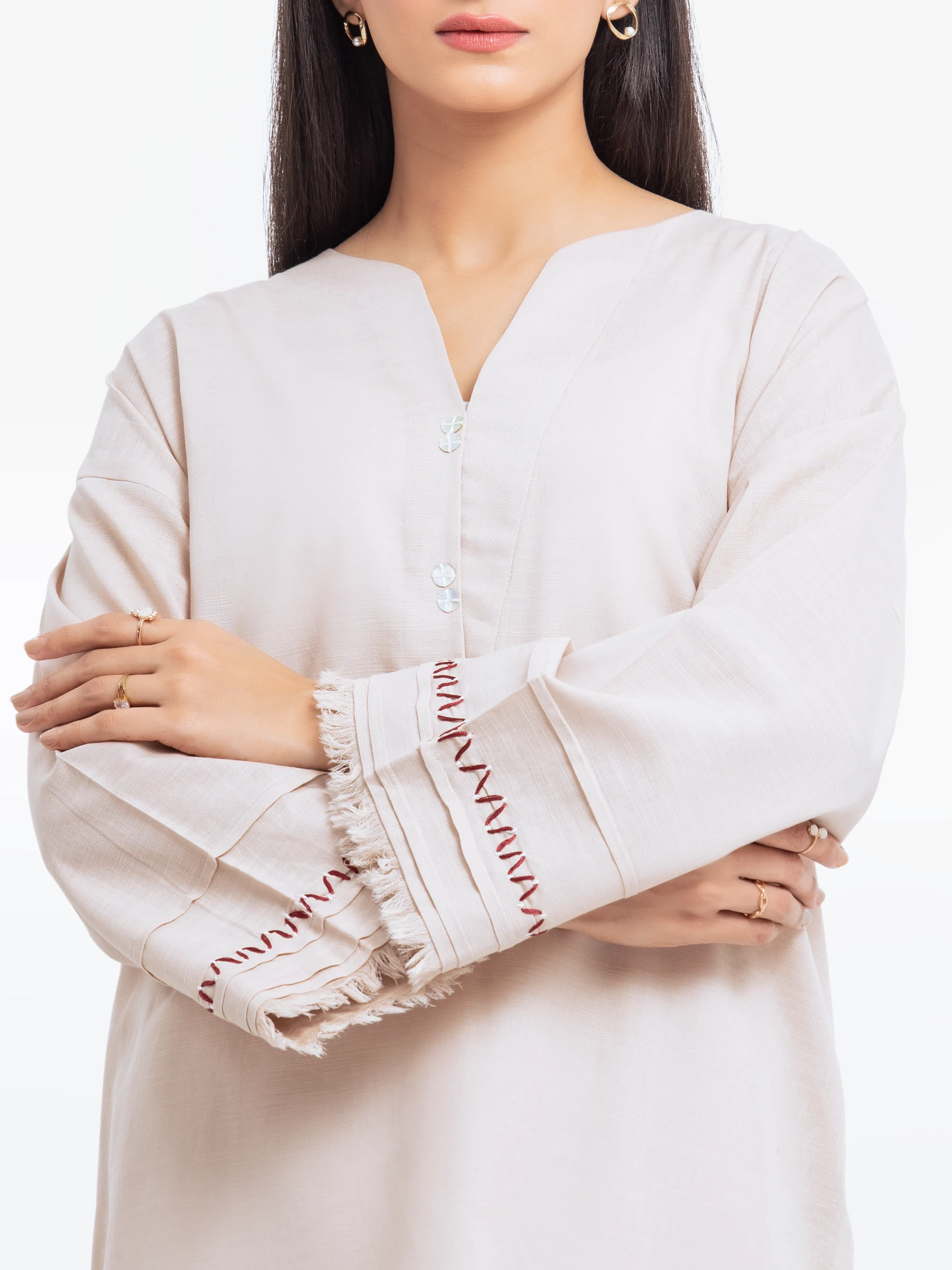 Solid Khaddar Shirt Trouser - EWTKS24-81399ST - Image 2