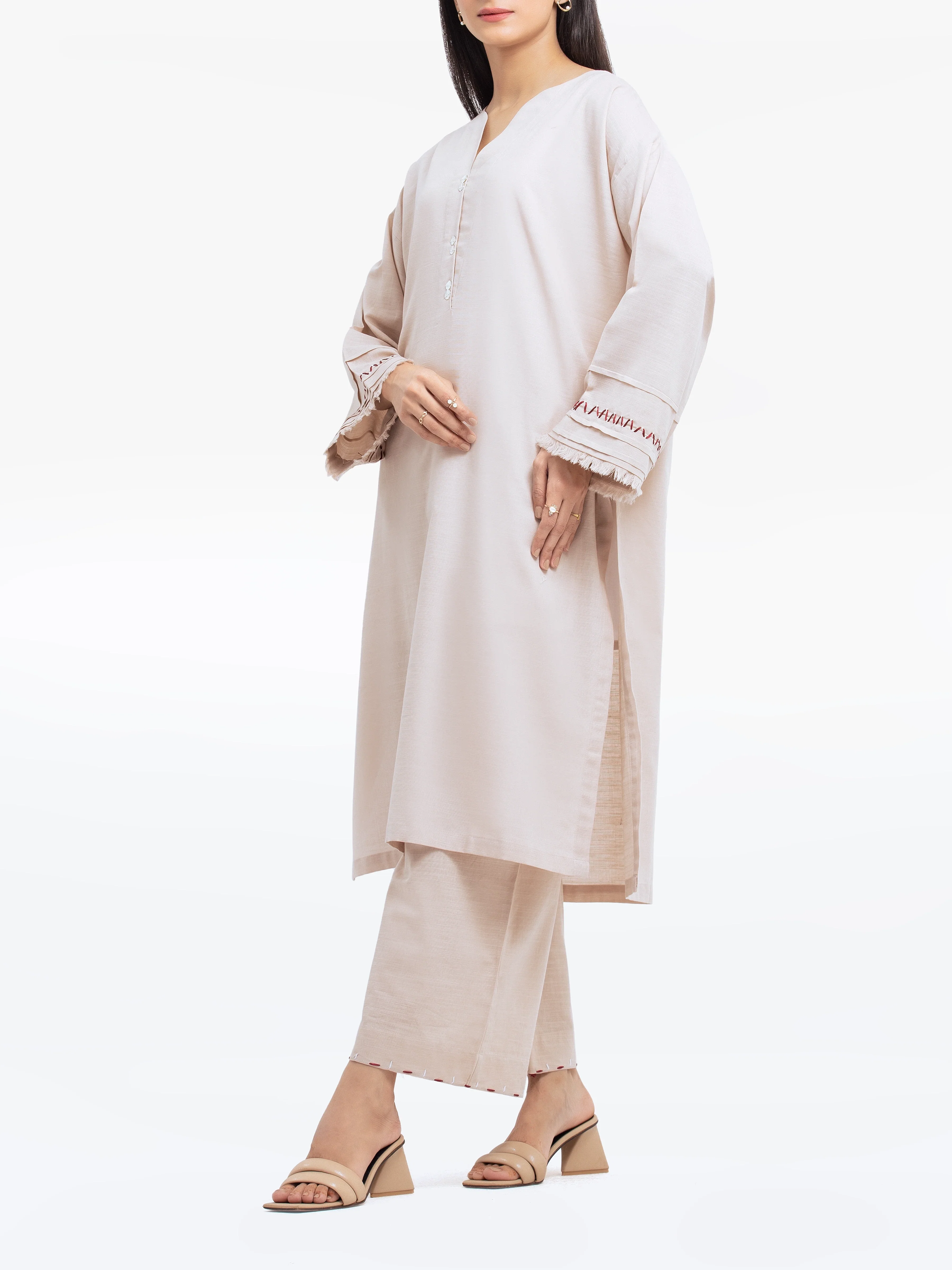 Solid Khaddar Shirt Trouser - EWTKS24-81399ST - Image 5