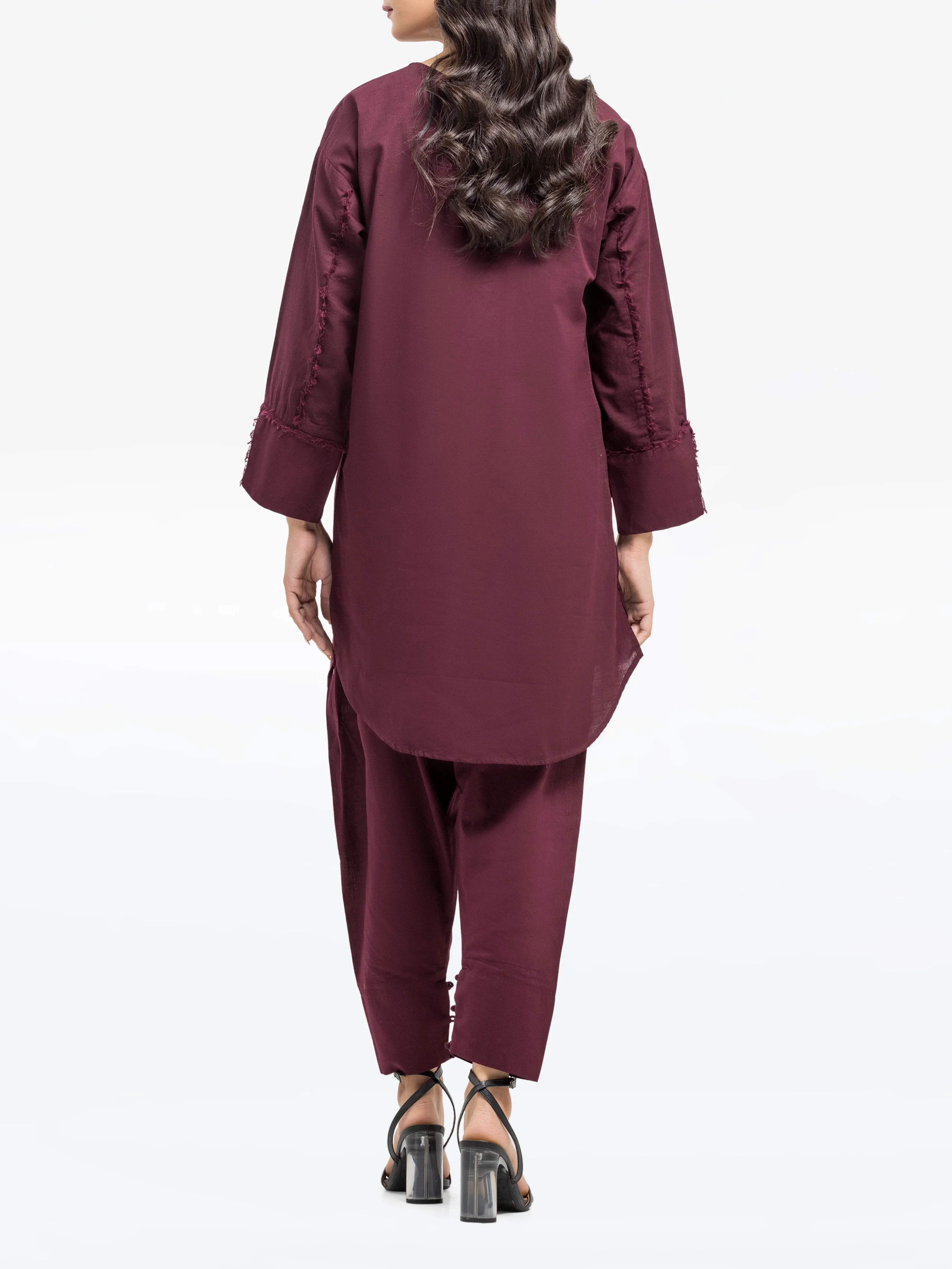 Solid Khaddar Co-Ord Set - EWTKS24-81401ST - Image 6