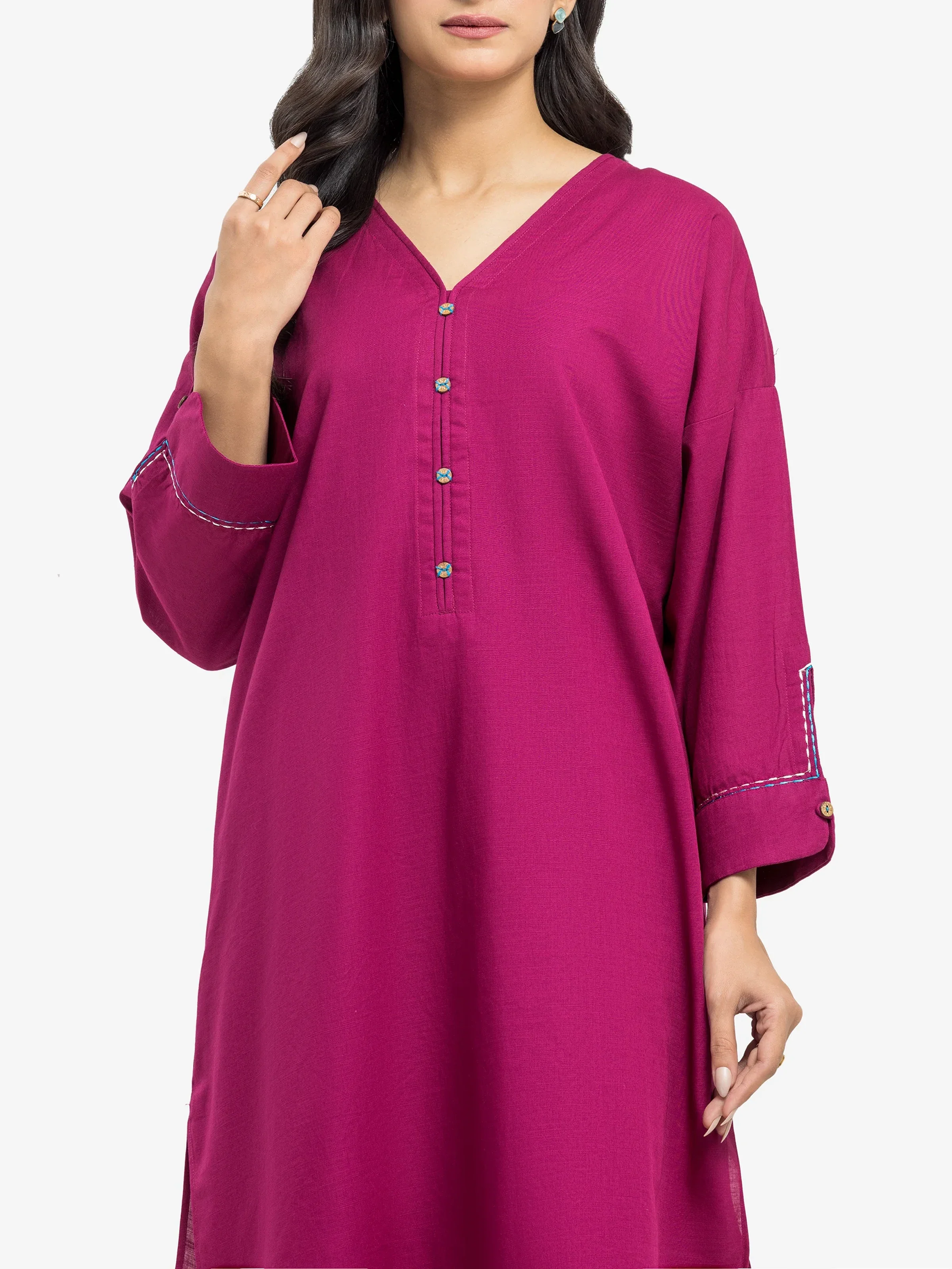 Solid Khaddar Co-Ord Set - EWTKS24-81403ST - Image 2
