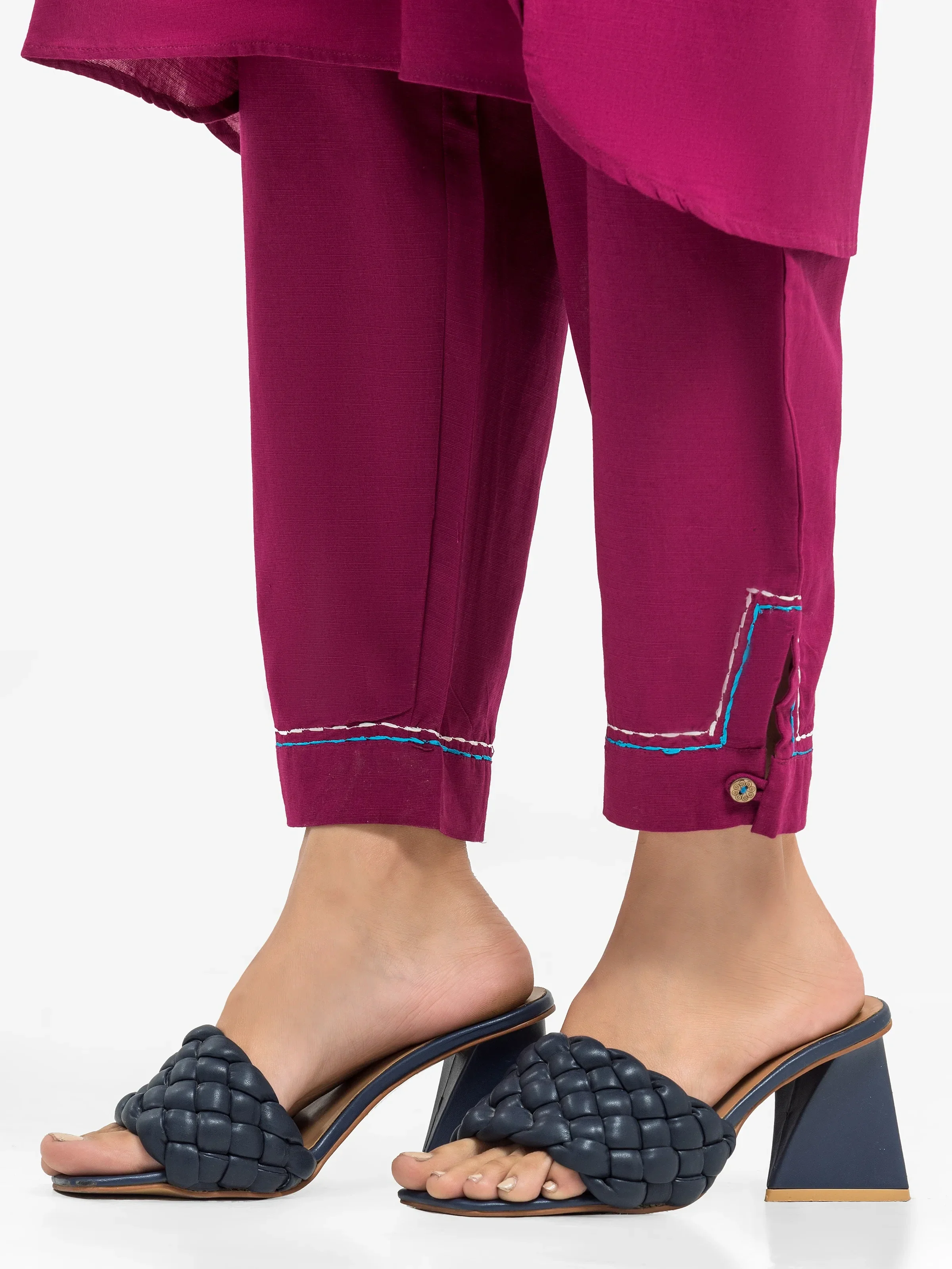 Solid Khaddar Co-Ord Set - EWTKS24-81403ST - Image 5
