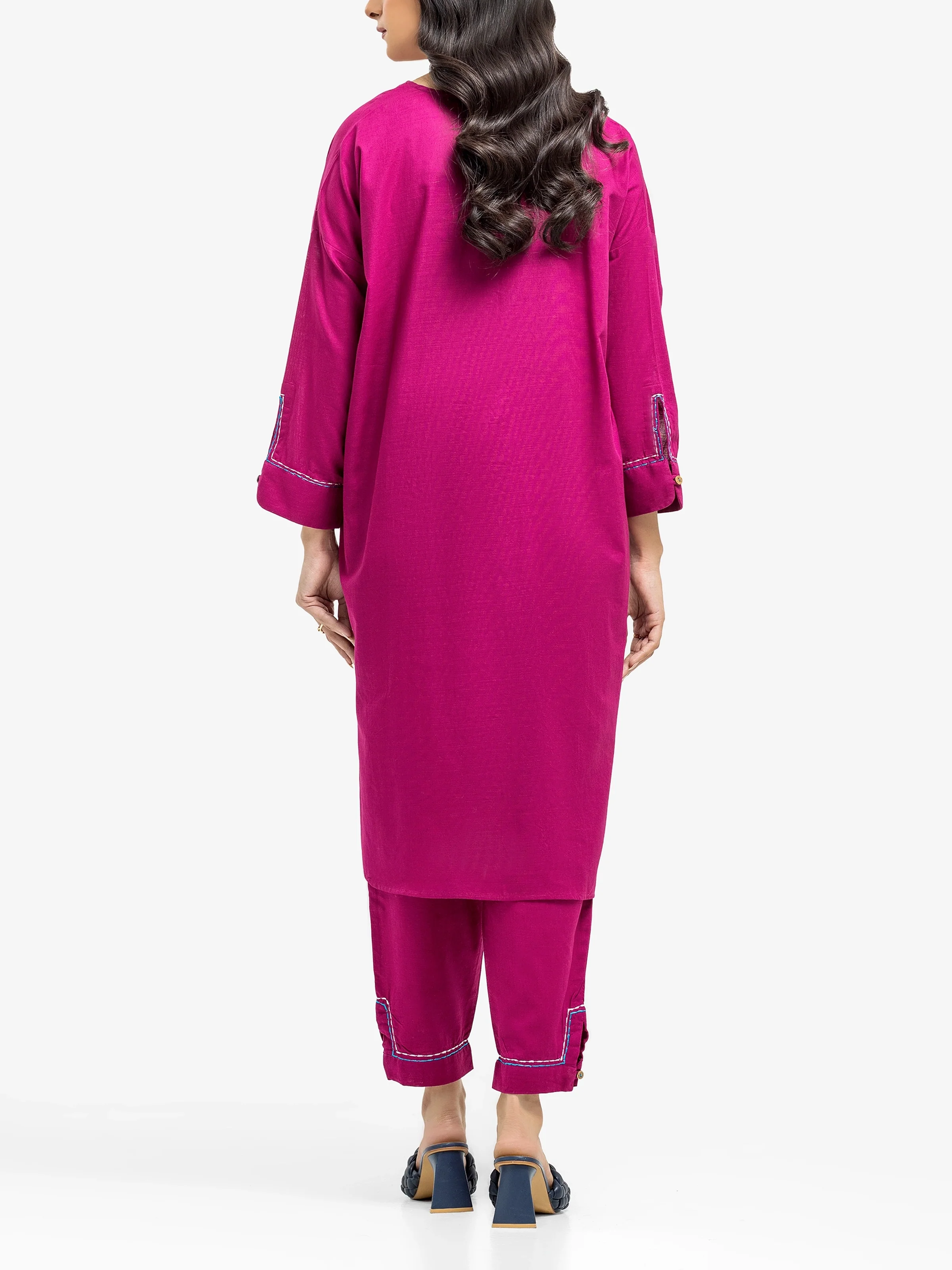 Solid Khaddar Co-Ord Set - EWTKS24-81403ST - Image 7