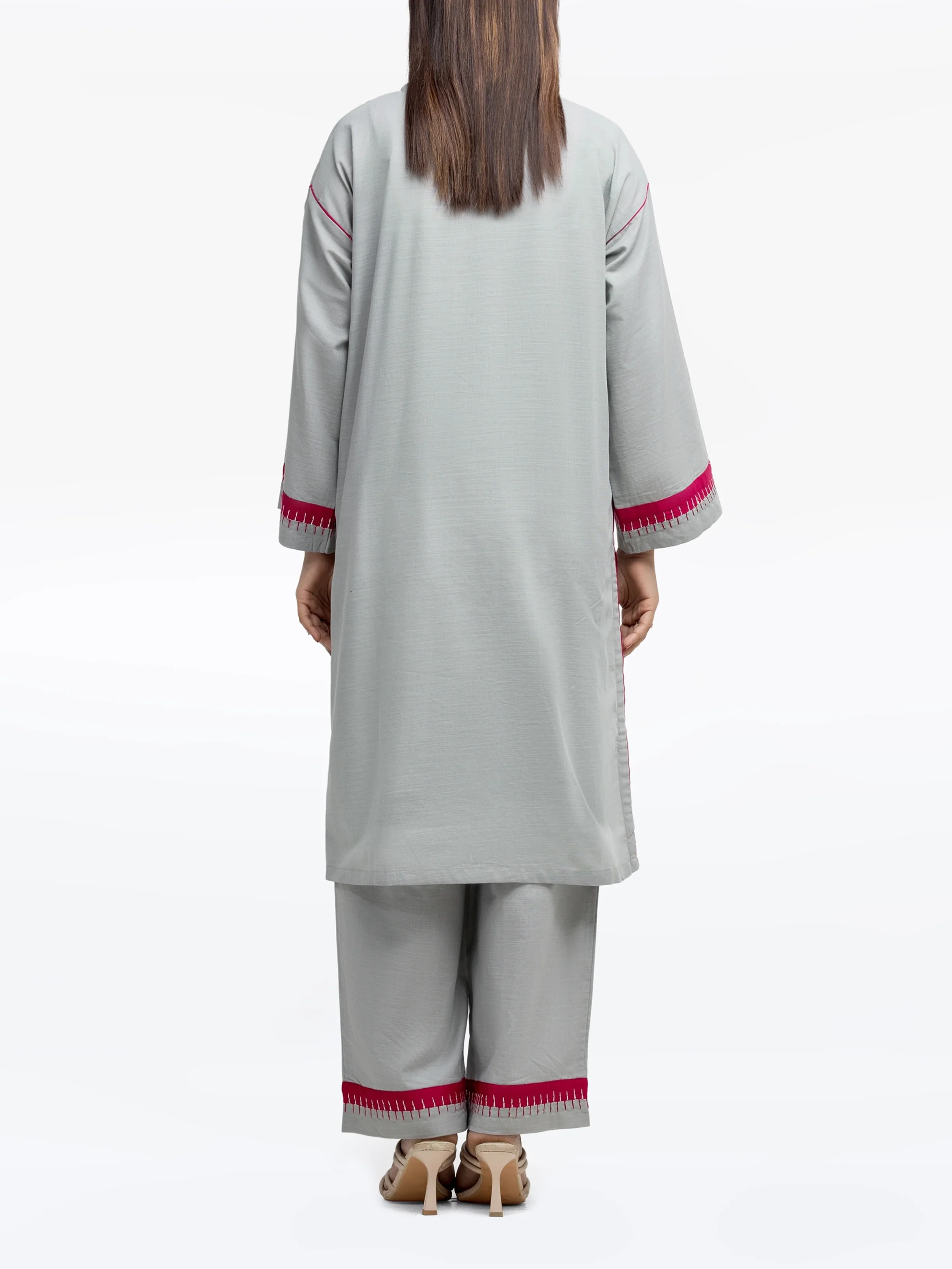 Solid Khaddar Co-Ord Set - EWTKS24-81404ST - Image 6