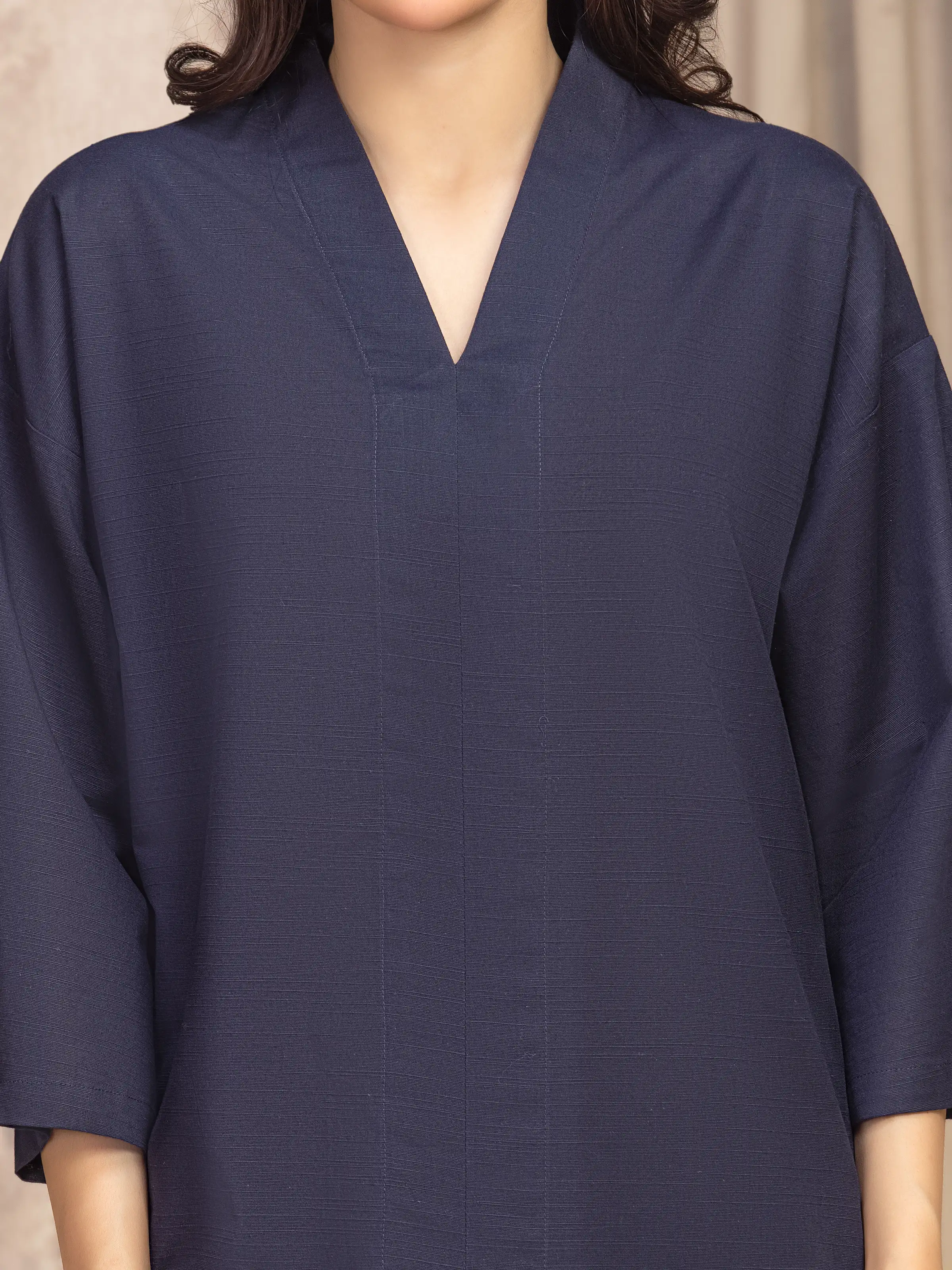 Solid Khaddar Co-Ord Set - EWTKS5-84022ST - Image 3