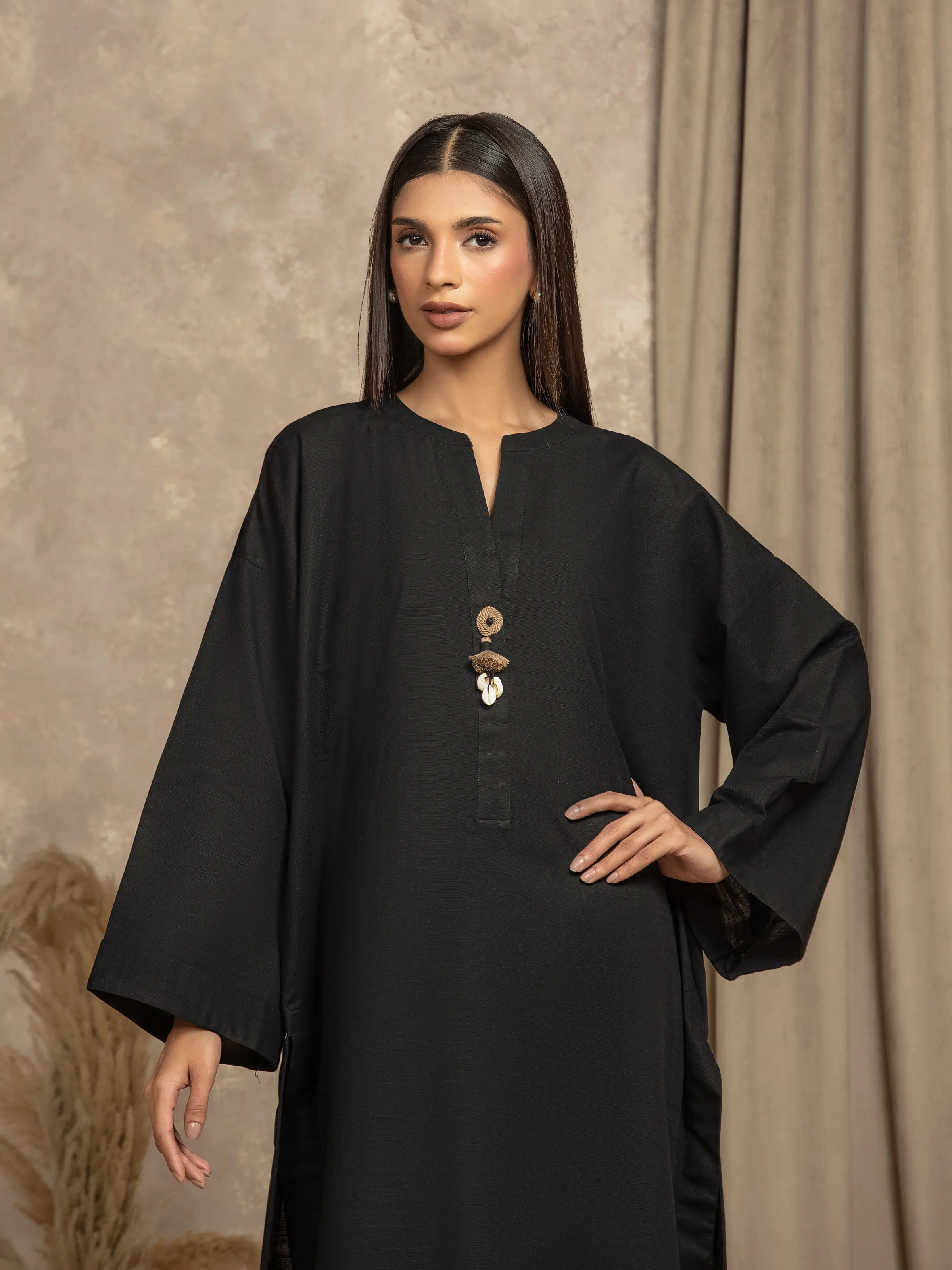 Solid Khaddar Co-Ord Set - EWTKS5-84049ST - Image 2