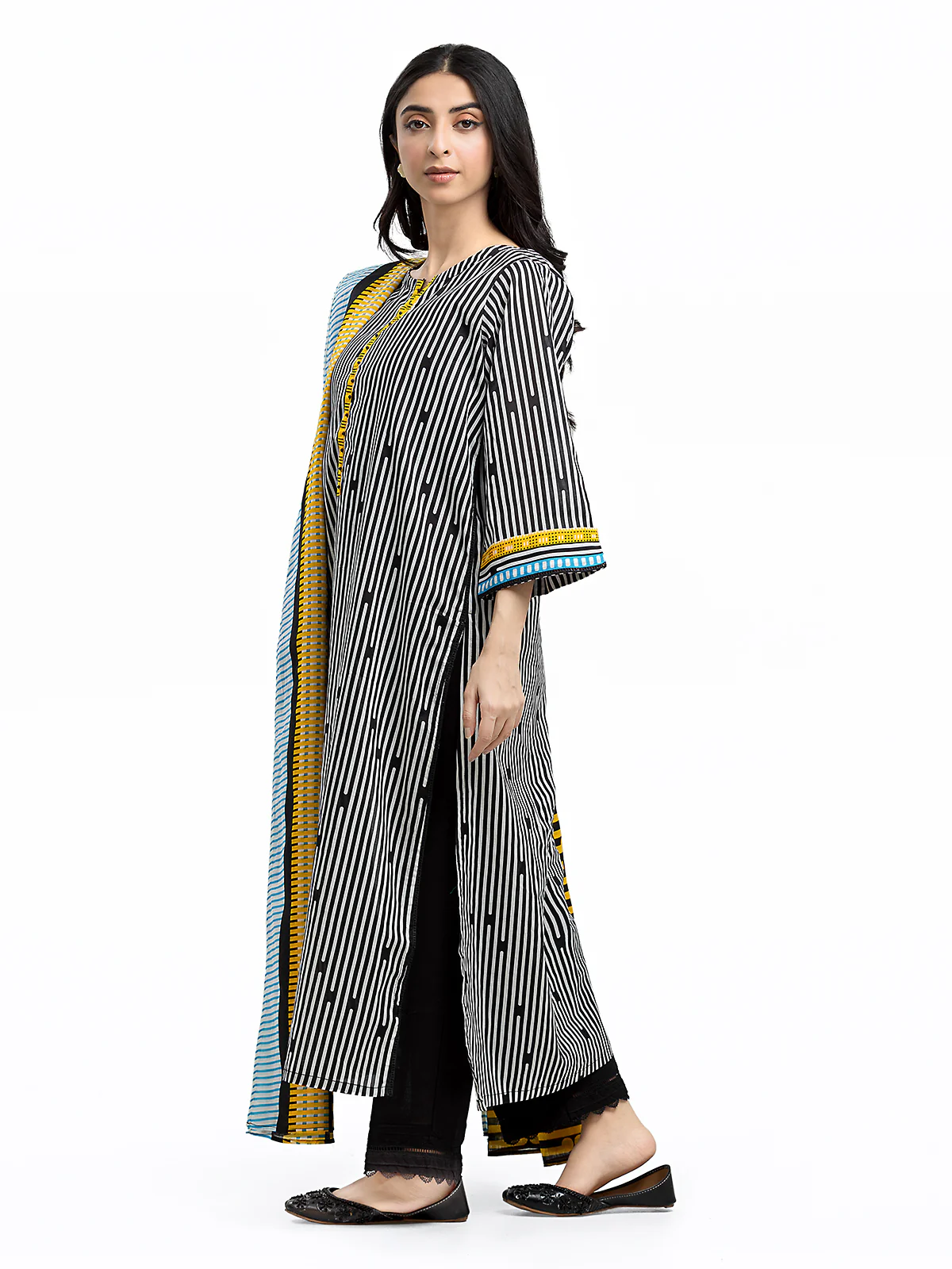 Printed Lawn Shirt Dupatta - EWTKS24-69697SD - Image 3