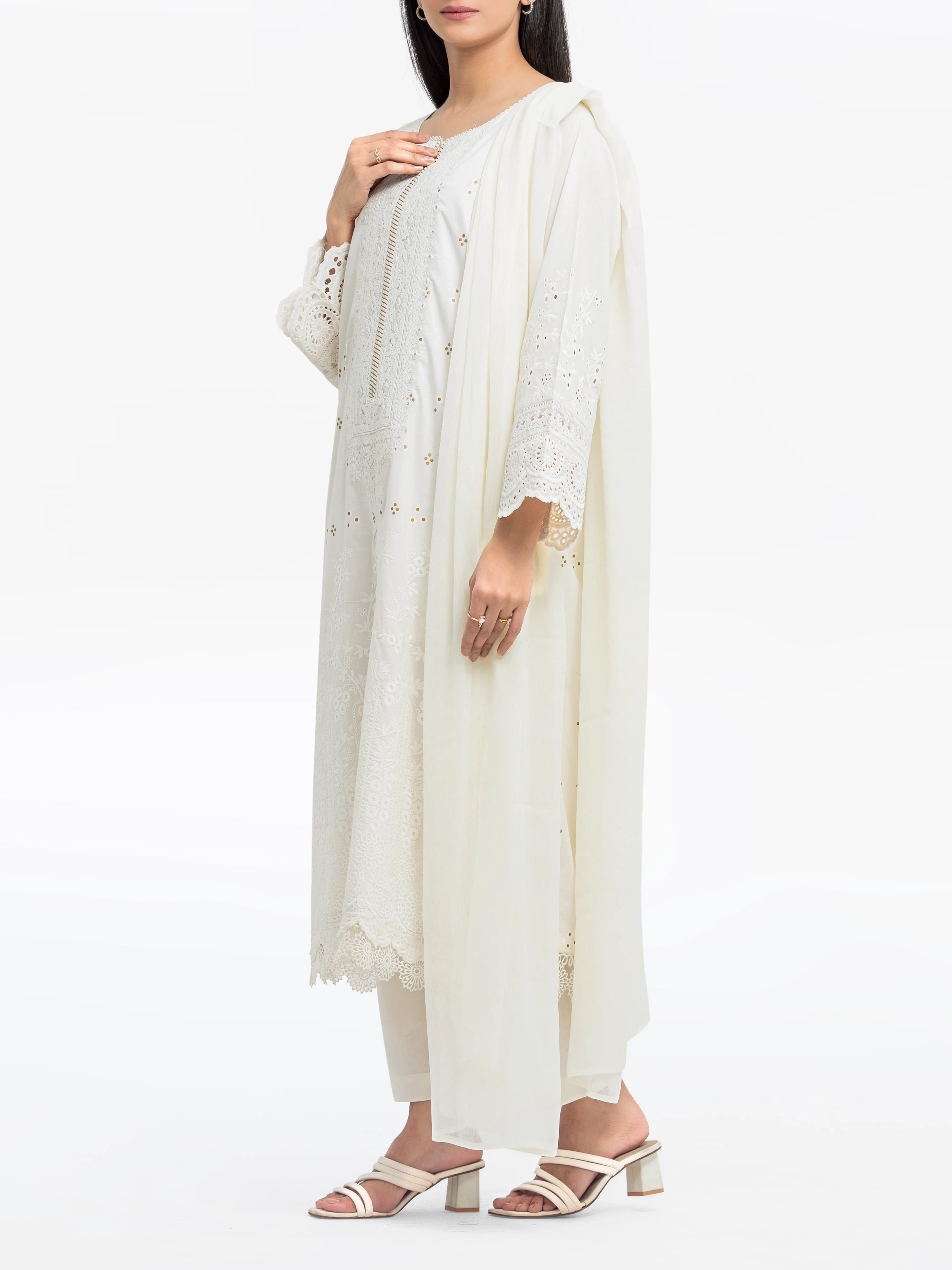 Embroidered Cambric Suit - EWTPLE24-00027-3P - Image 5