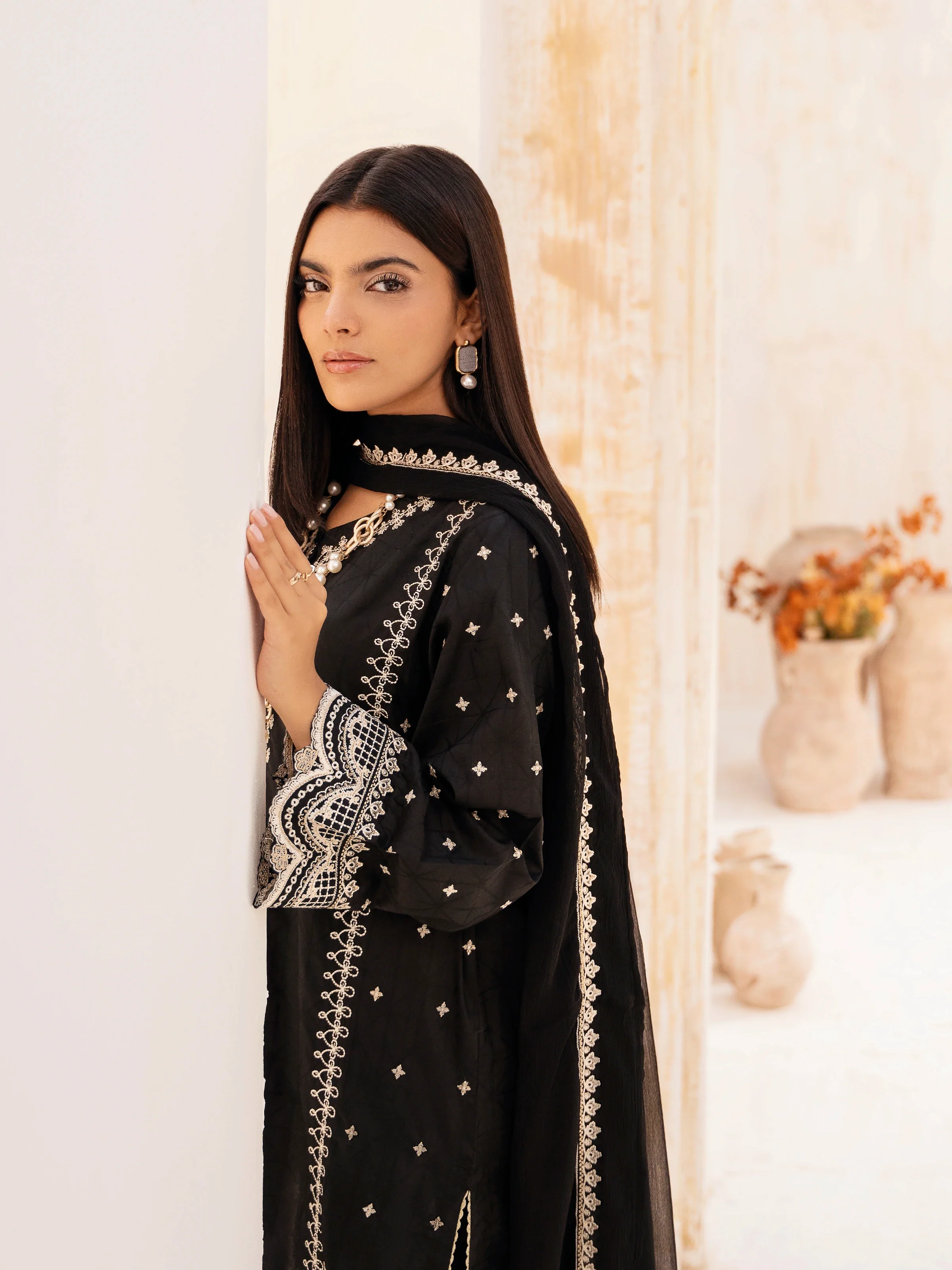 Embroidered Dobby Suit - EWTPLE24-00034-3P - Image 6