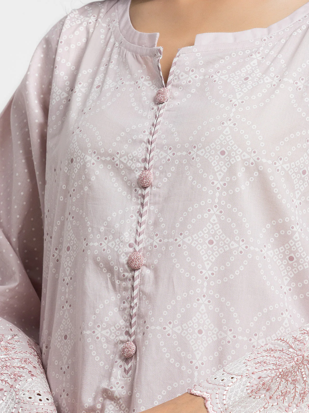 Embroidered Cambric Suit - EWTKE24-81048-3P - Image 3