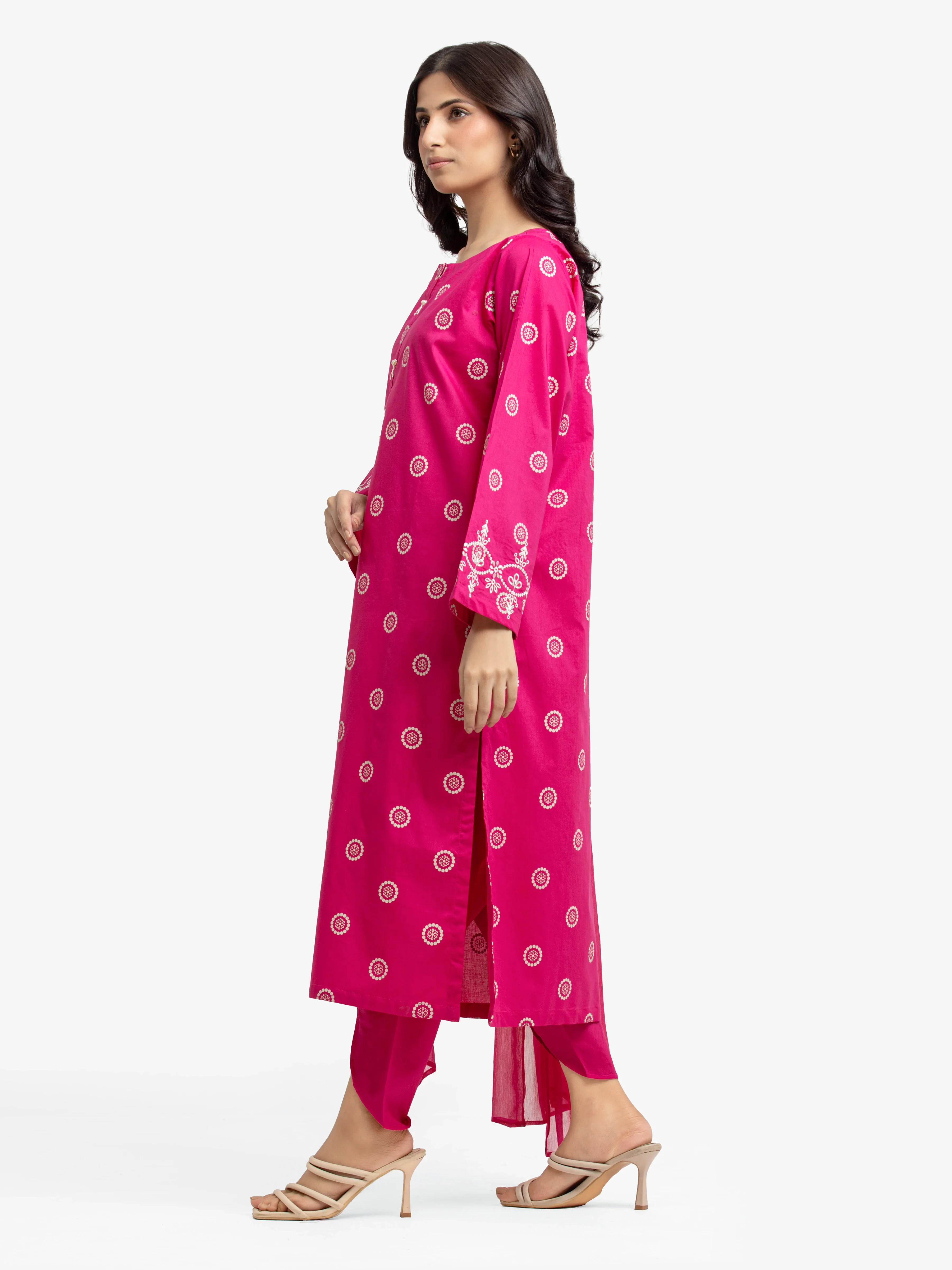Embroidered Cambric Suit - EWTKE24-81065-3P - Image 4