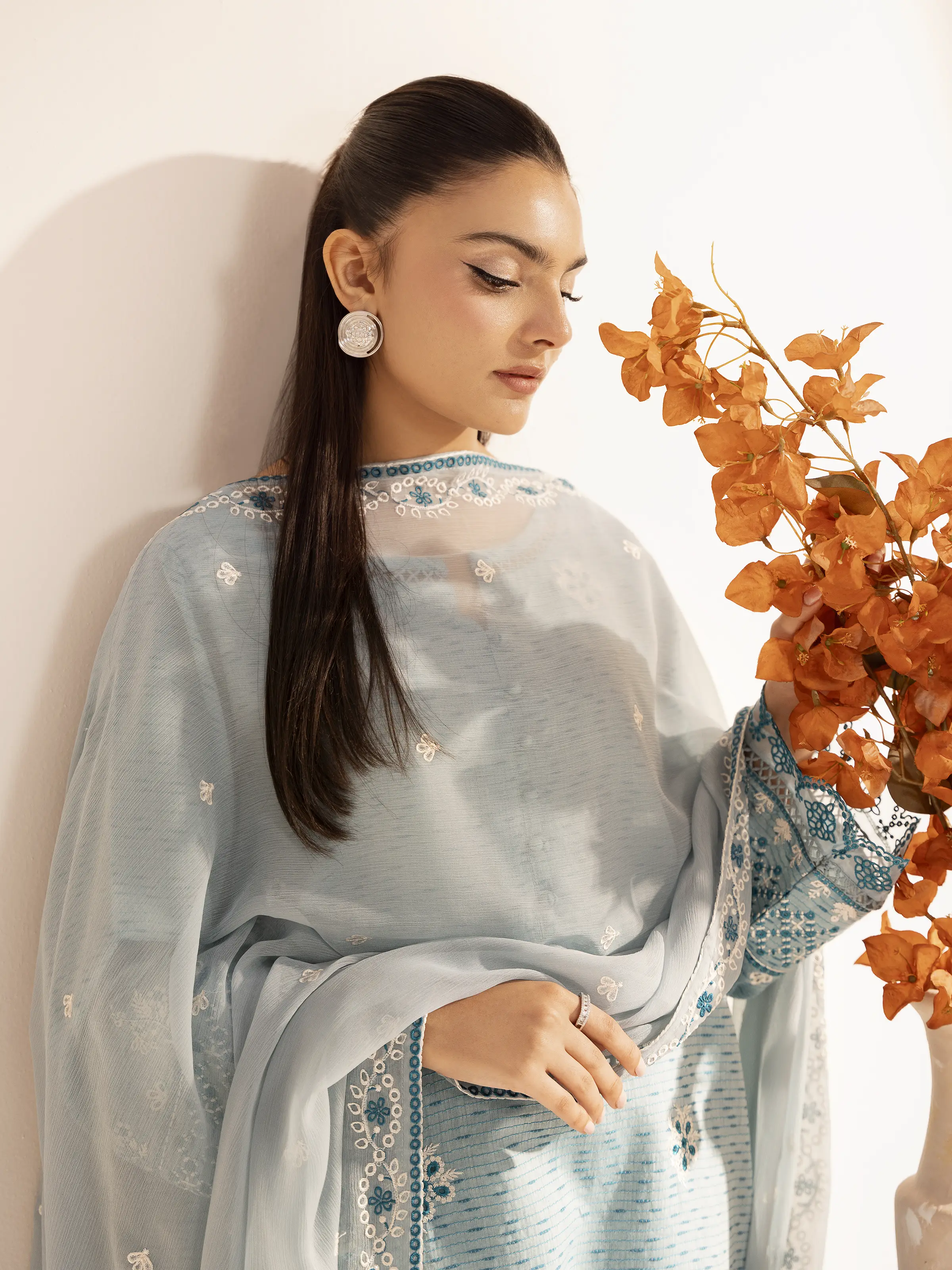 Embroidered Dobby Suit - EWTKE24-80324-3P - Image 4
