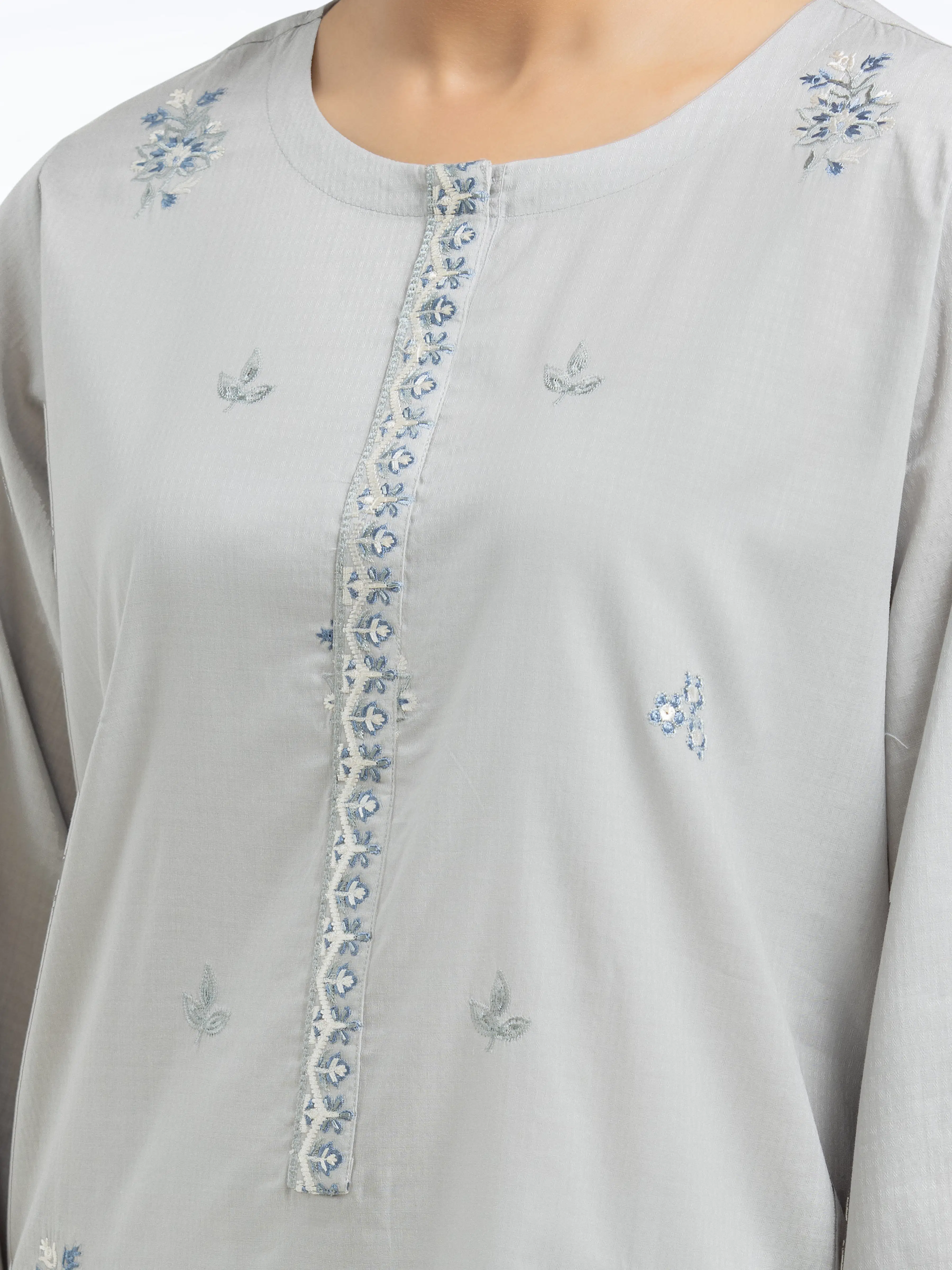 Embroidered Dobby Suit - EWTKE24-81327-3P - Image 3