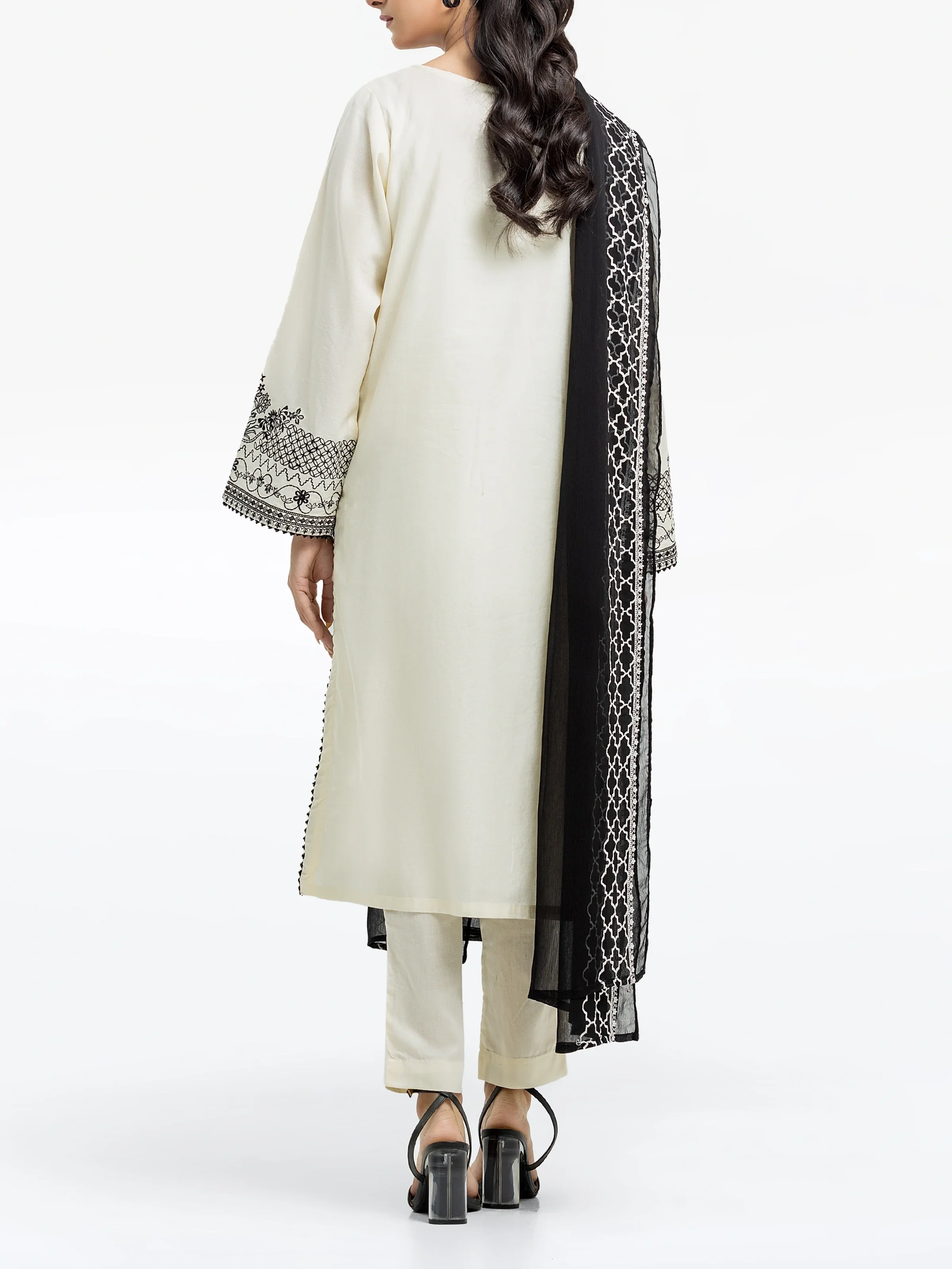 Embroidered Dobby Suit - EWTKE24-81330-3P - Image 5