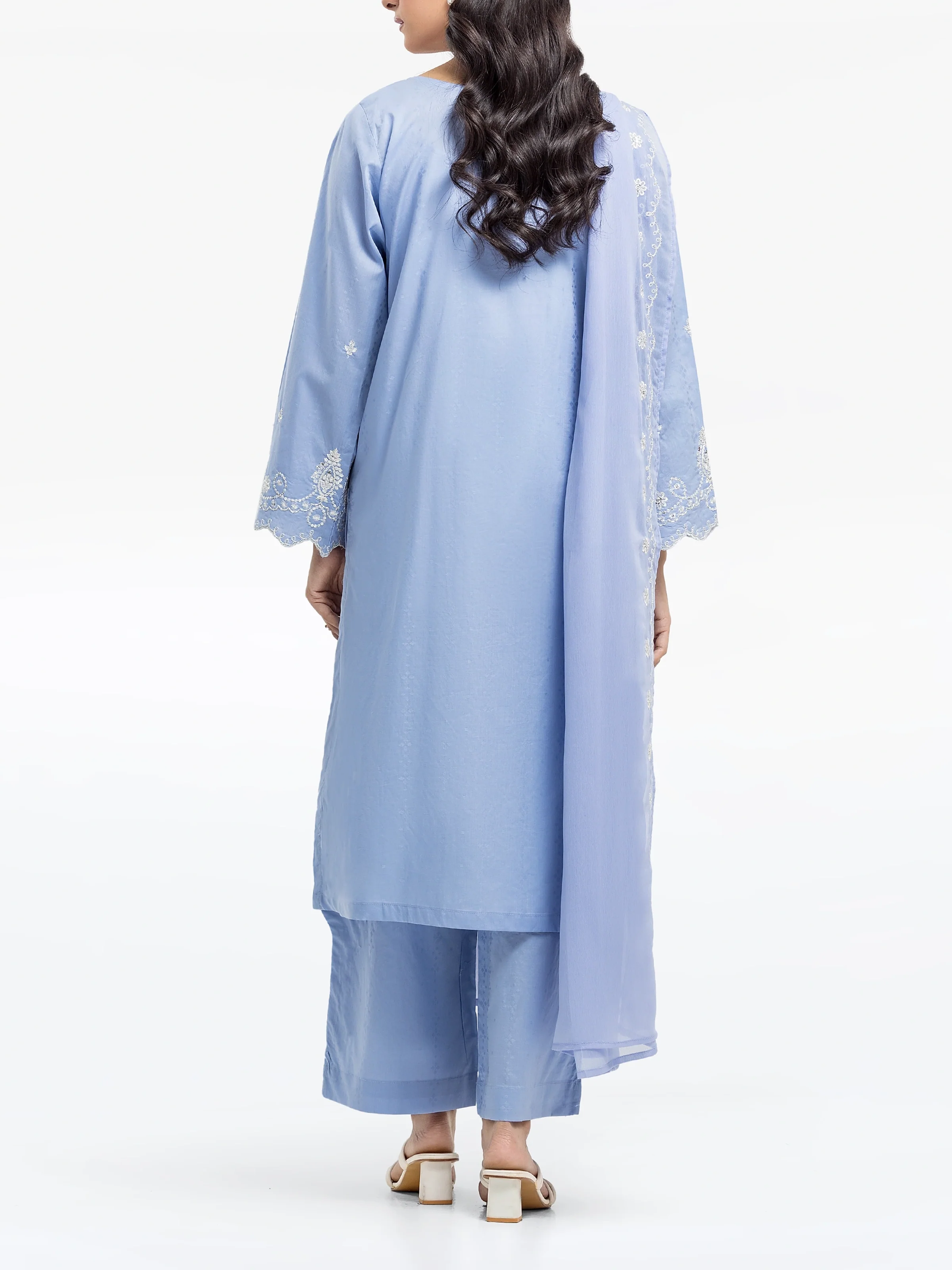 Embroidered Dobby Suit - EWTKE24-81331-3P - Image 5
