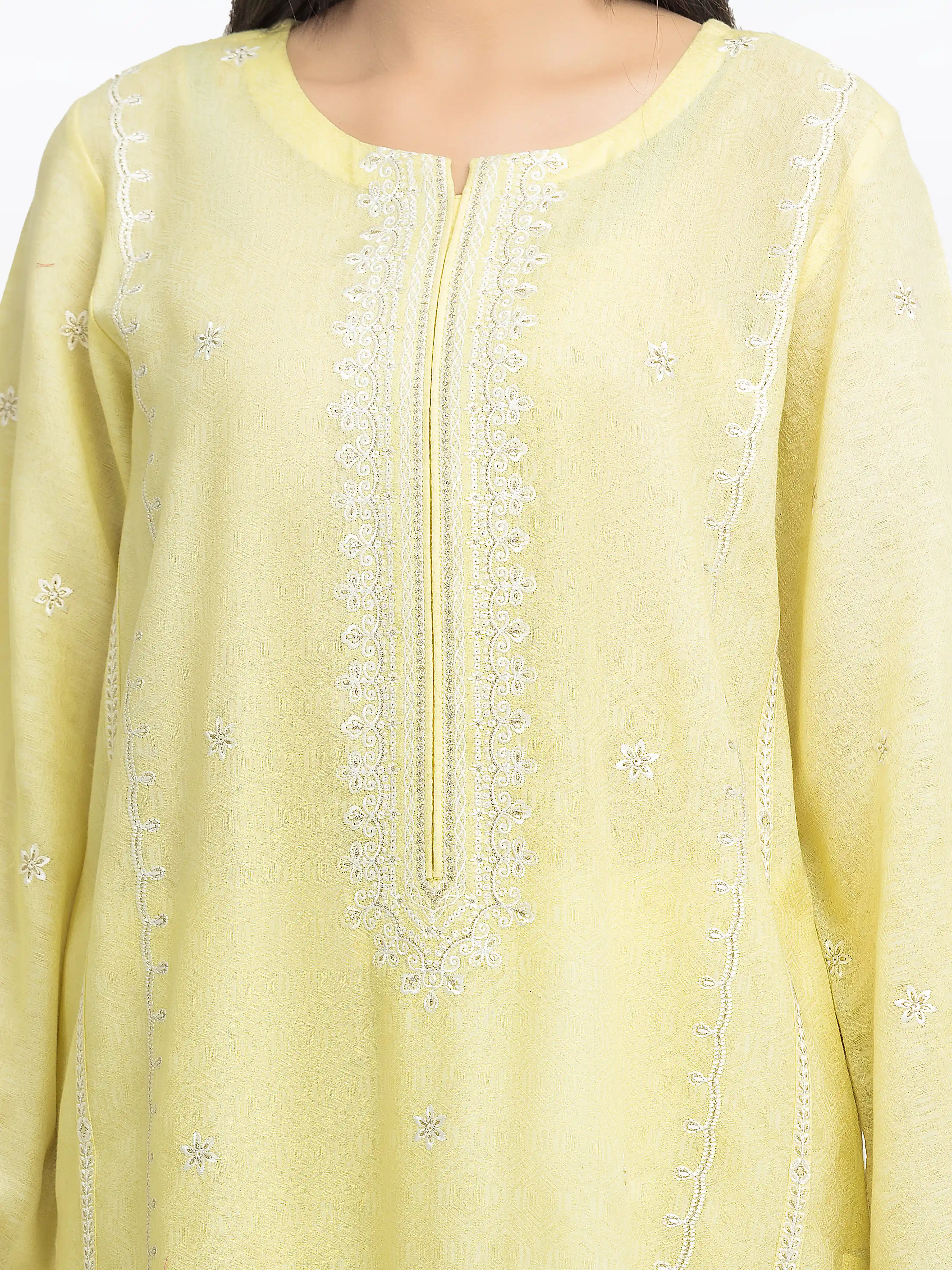 Embroidered Dobby Suit - EWTKE24-81332-3P - Image 3