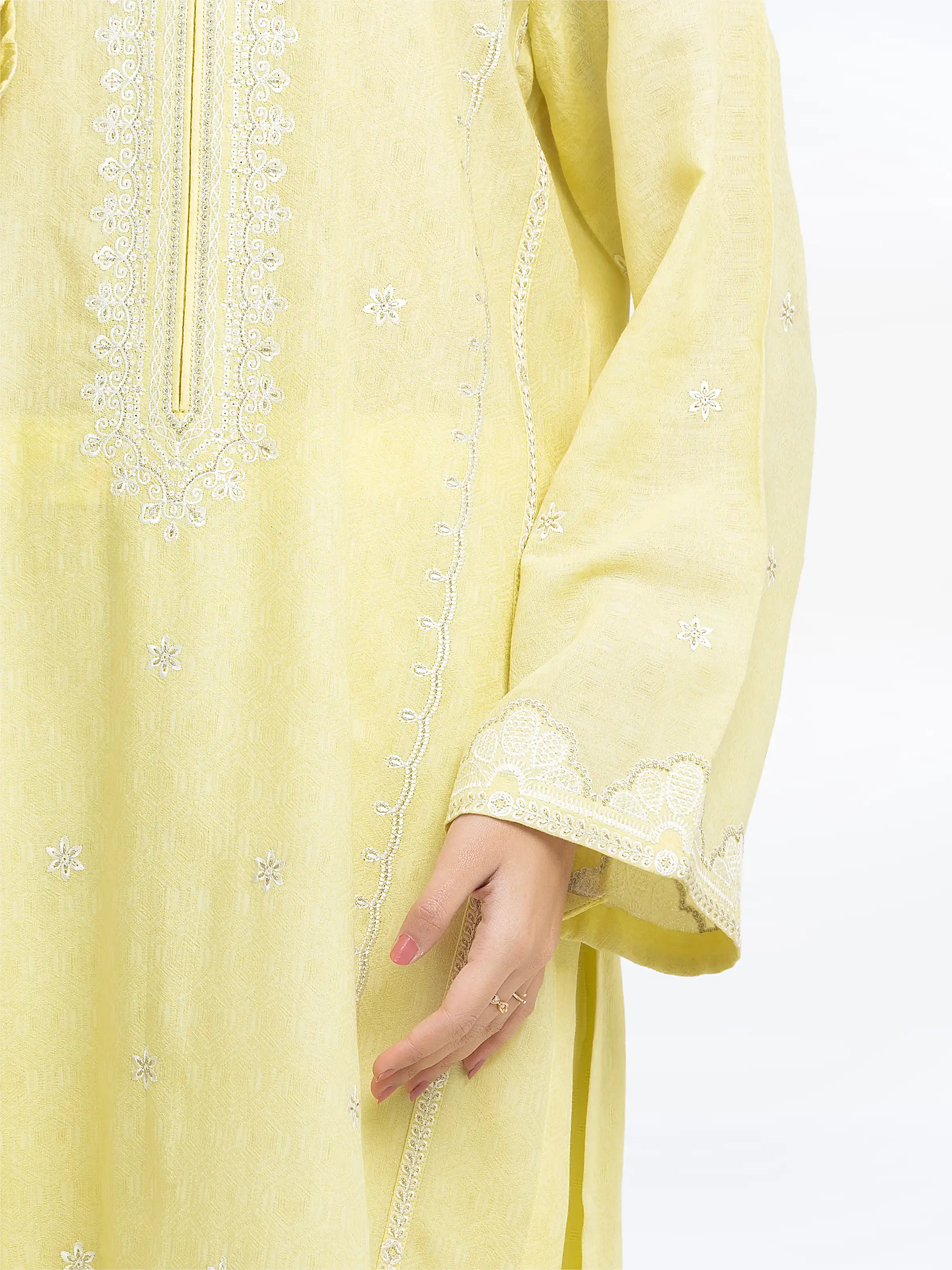 Embroidered Dobby Suit - EWTKE24-81332-3P - Image 4