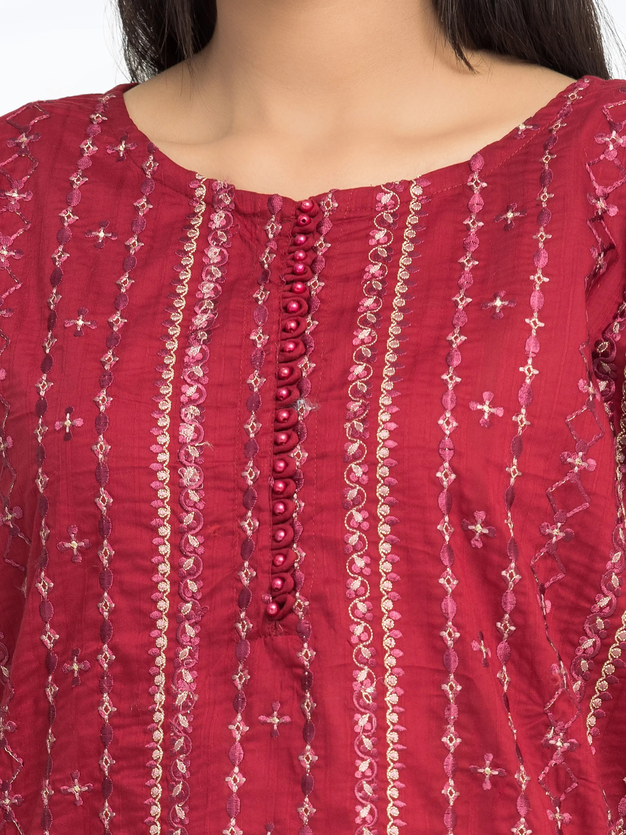 Embroidered Dobby Suit - EWTKE24-81333-3P - Image 3