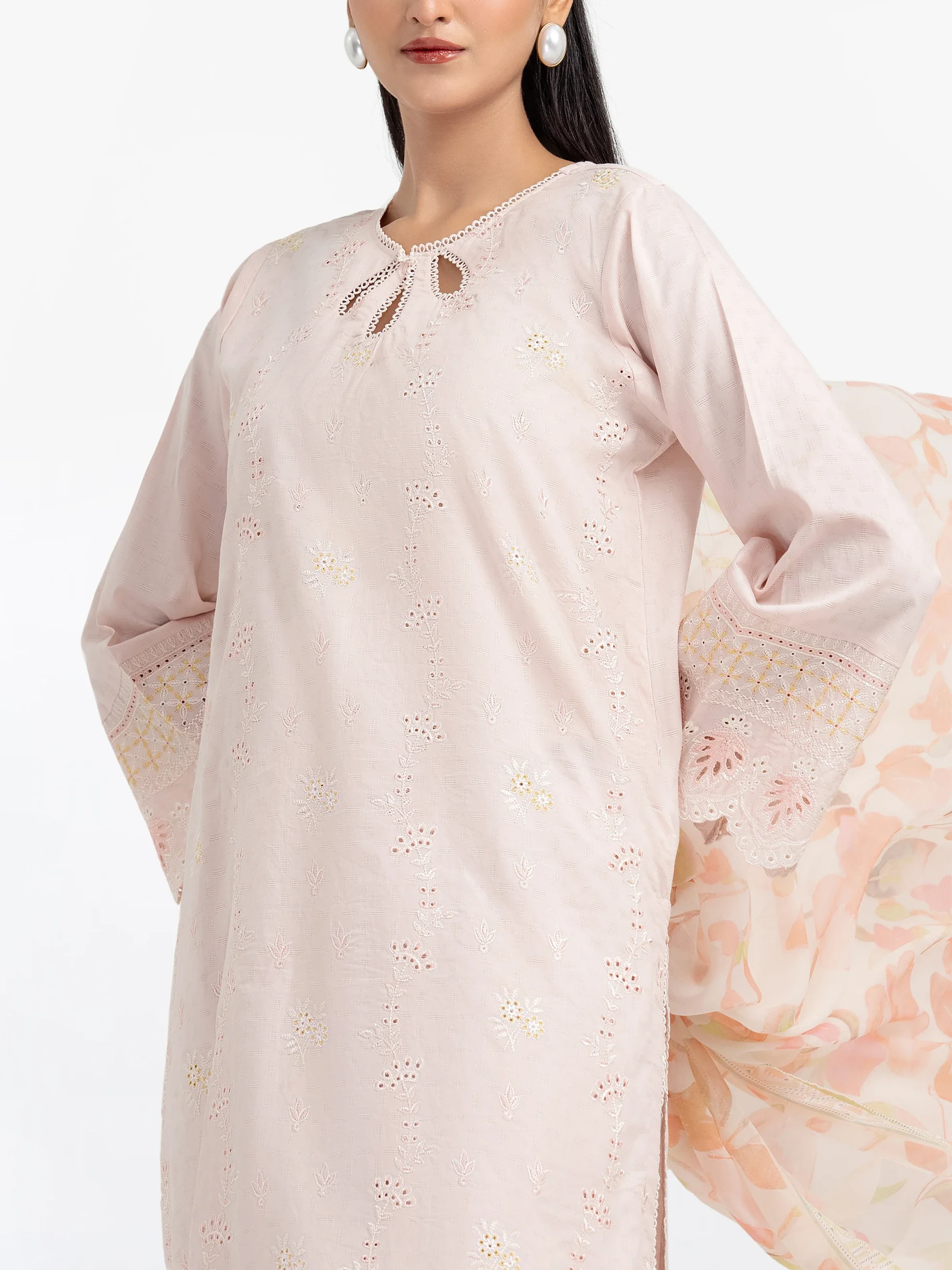 Embroidered Dobby Suit - EWTKE24-81336-3P - Image 2