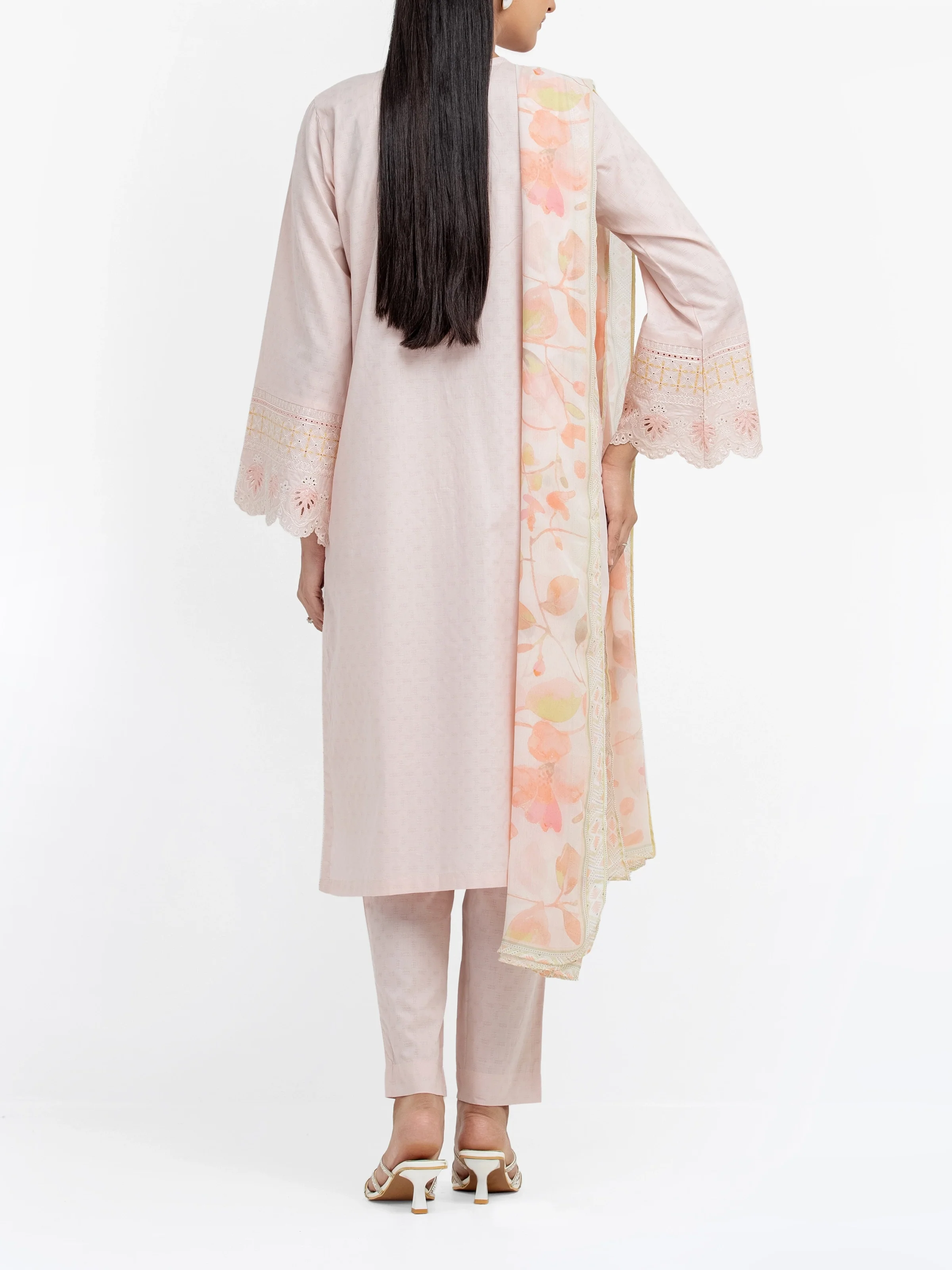 Embroidered Dobby Suit - EWTKE24-81336-3P - Image 4