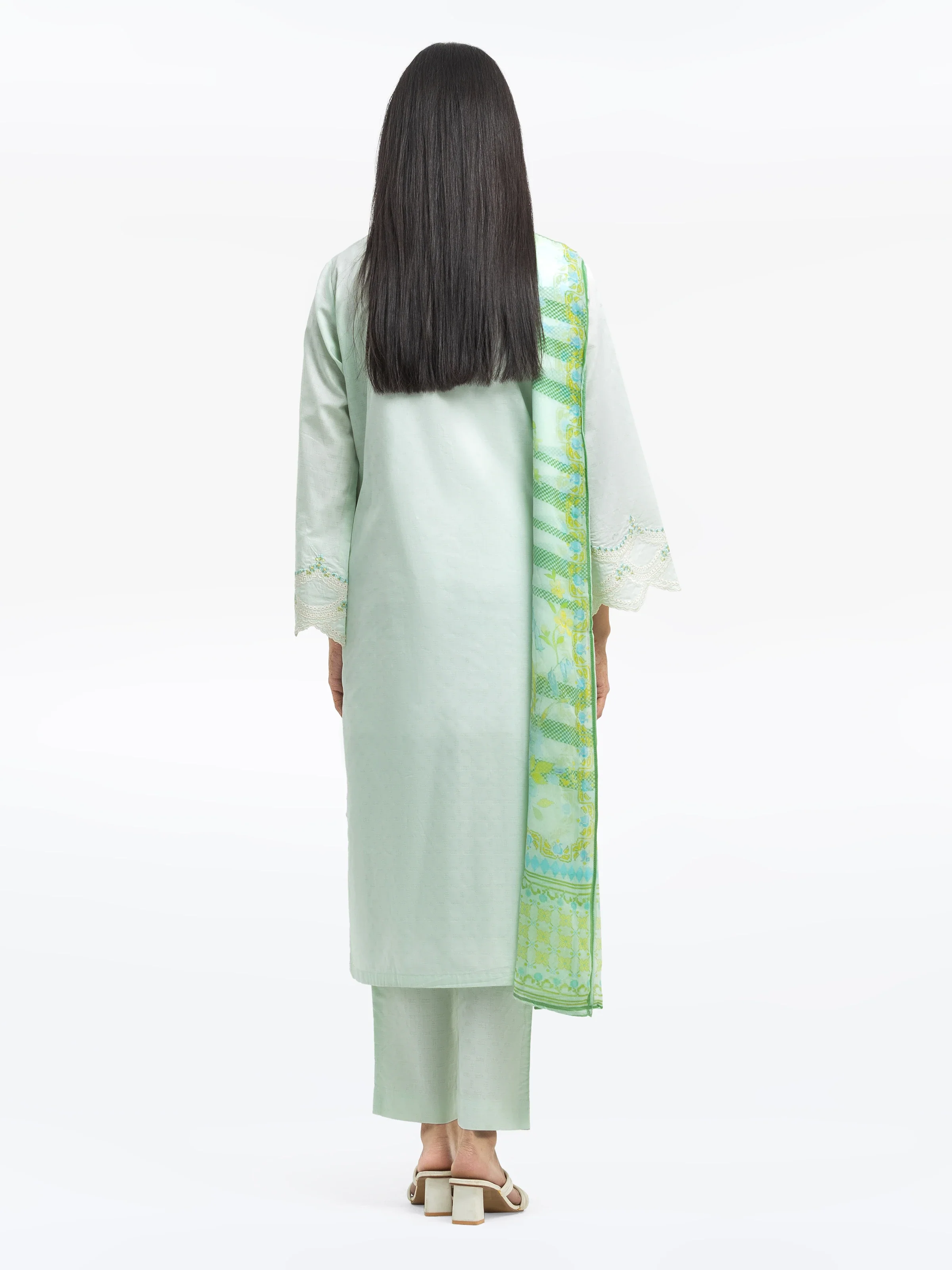 Embroidered Dobby Suit - EWTKE24-81338-3P - Image 4