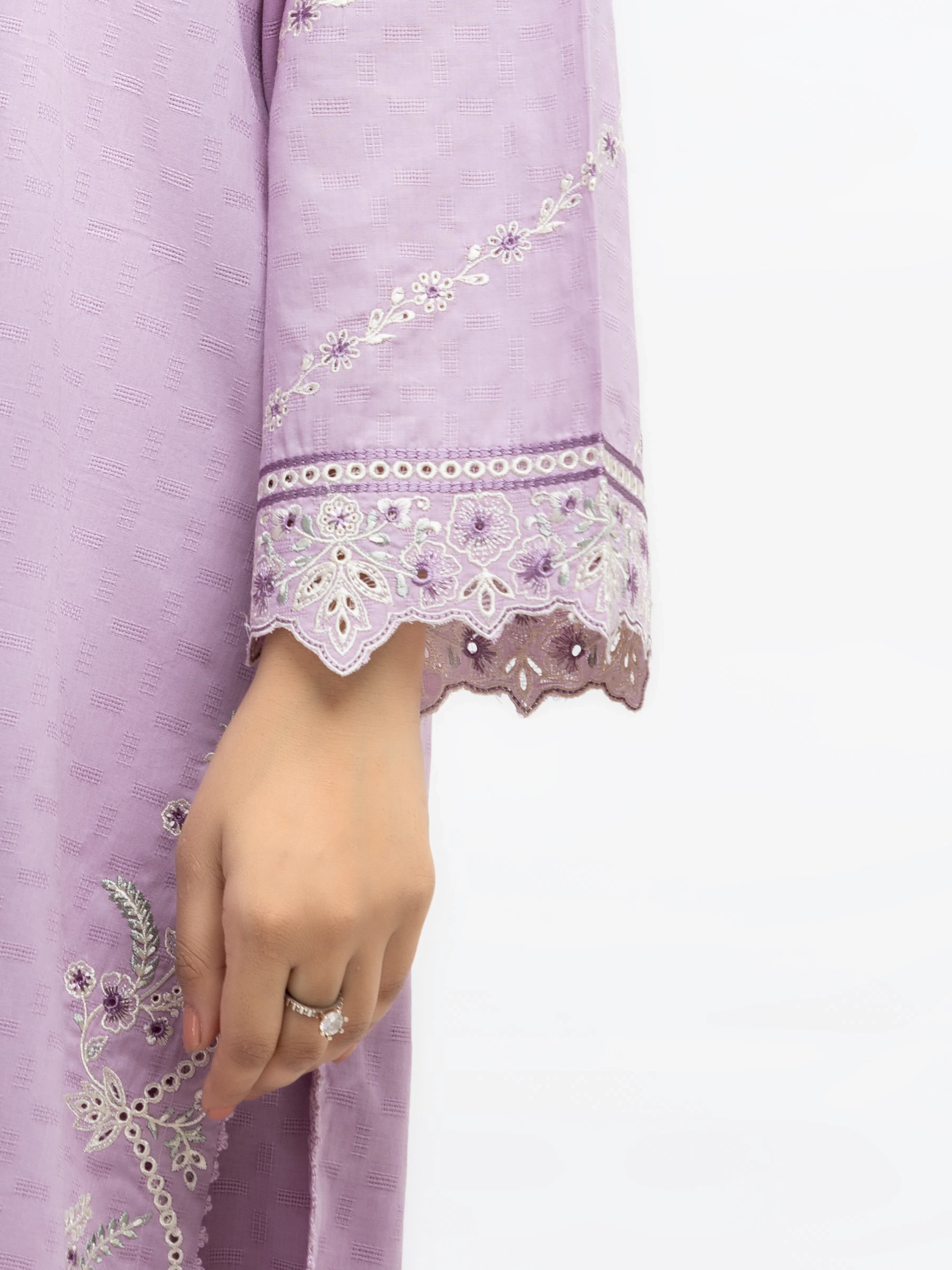 Embroidered Dobby Suit - EWTKE24-81339-3P - Image 4