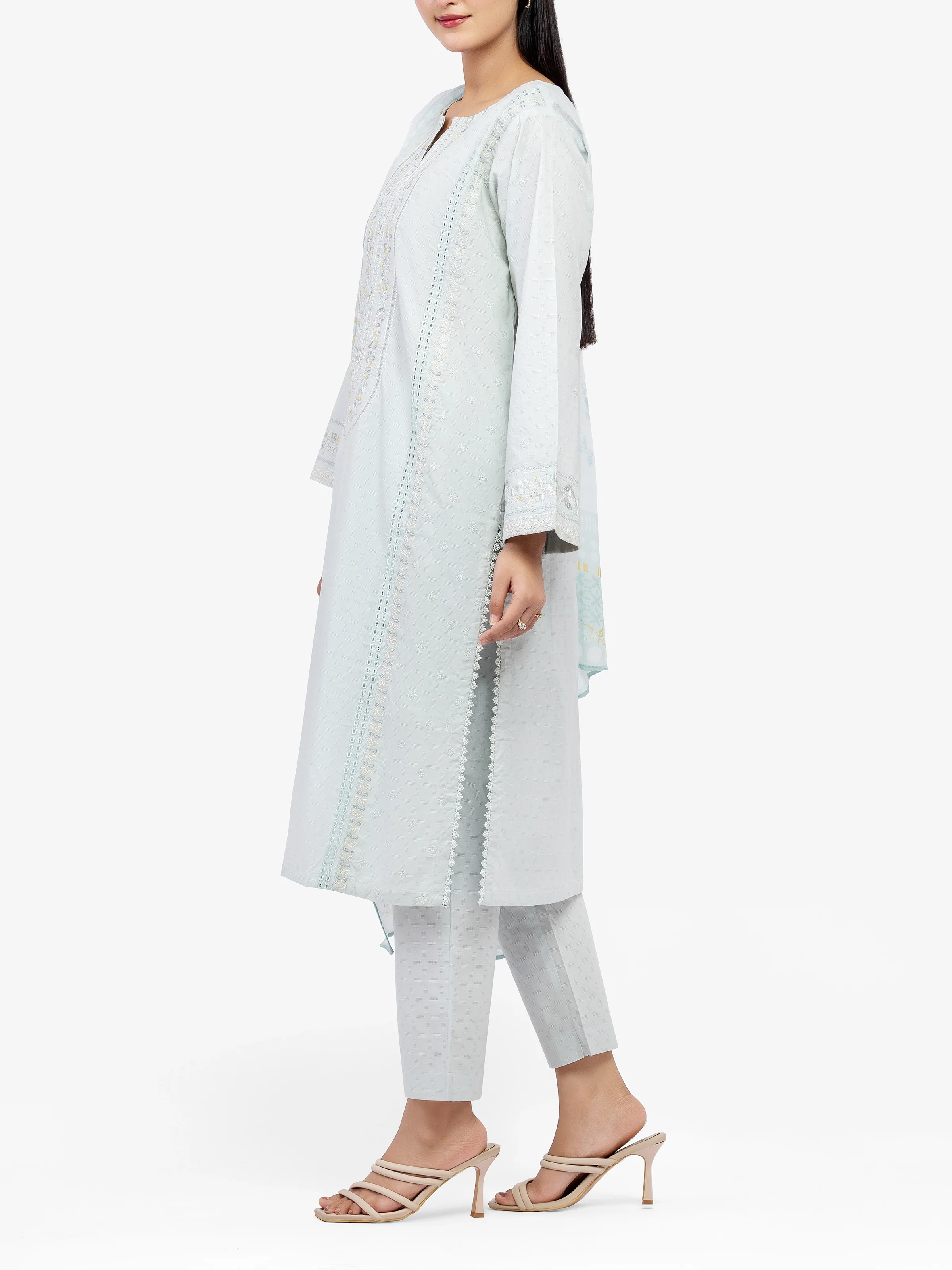 Embroidered Dobby Suit - EWTKE24-81340-3P - Image 4
