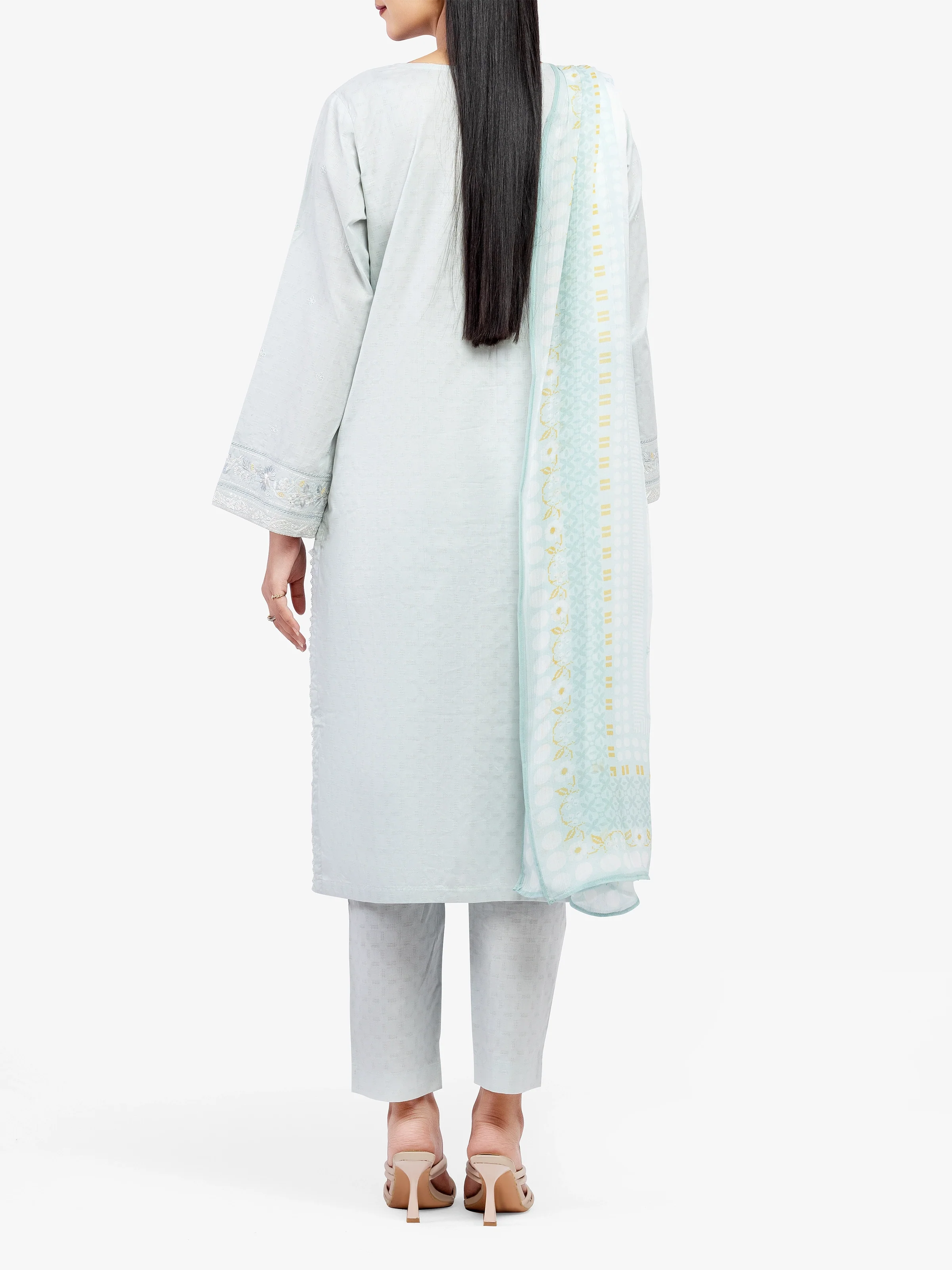 Embroidered Dobby Suit - EWTKE24-81340-3P - Image 5