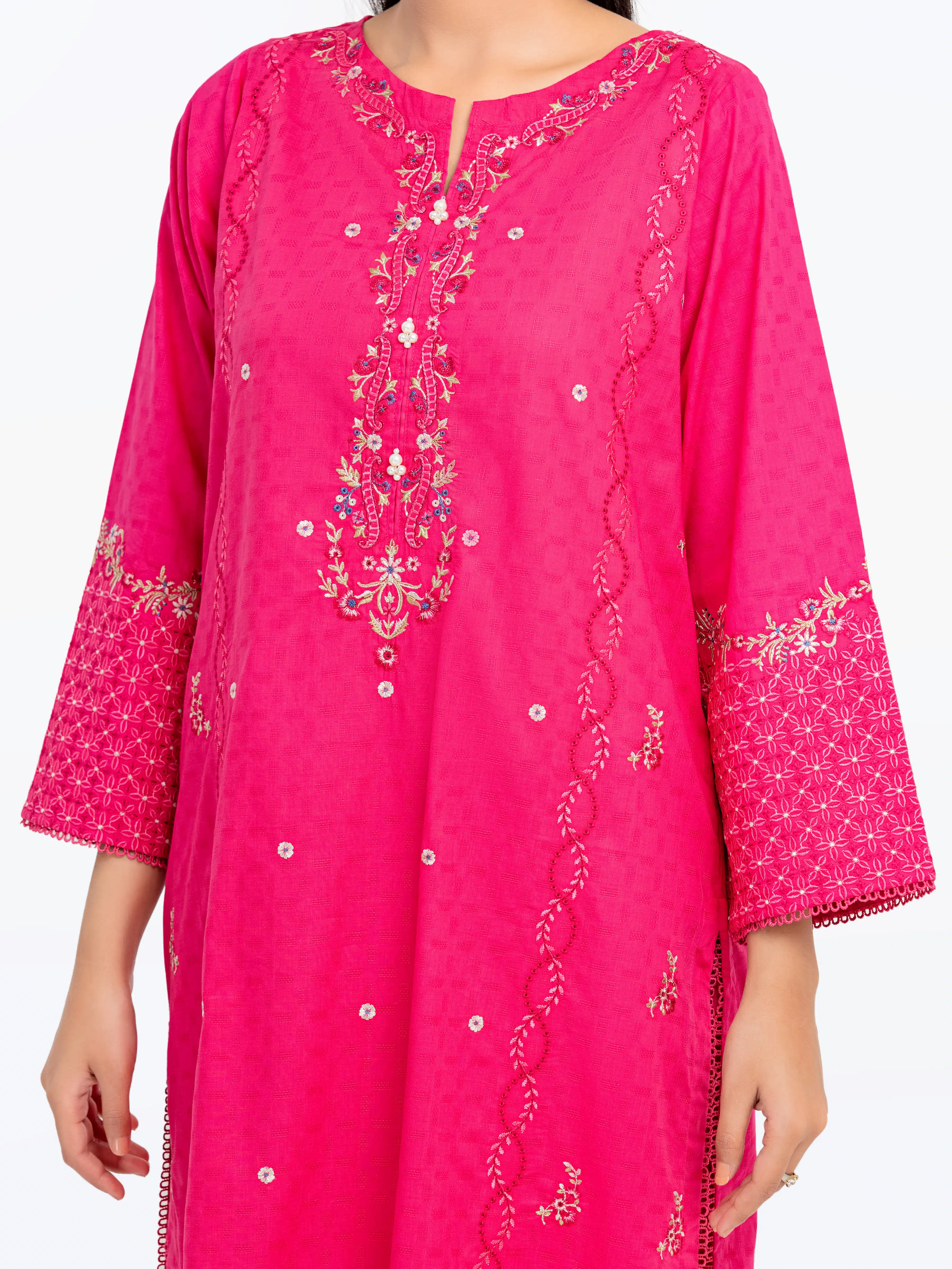 Embroidered Dobby Suit - EWTKE24-81342-3P - Image 3