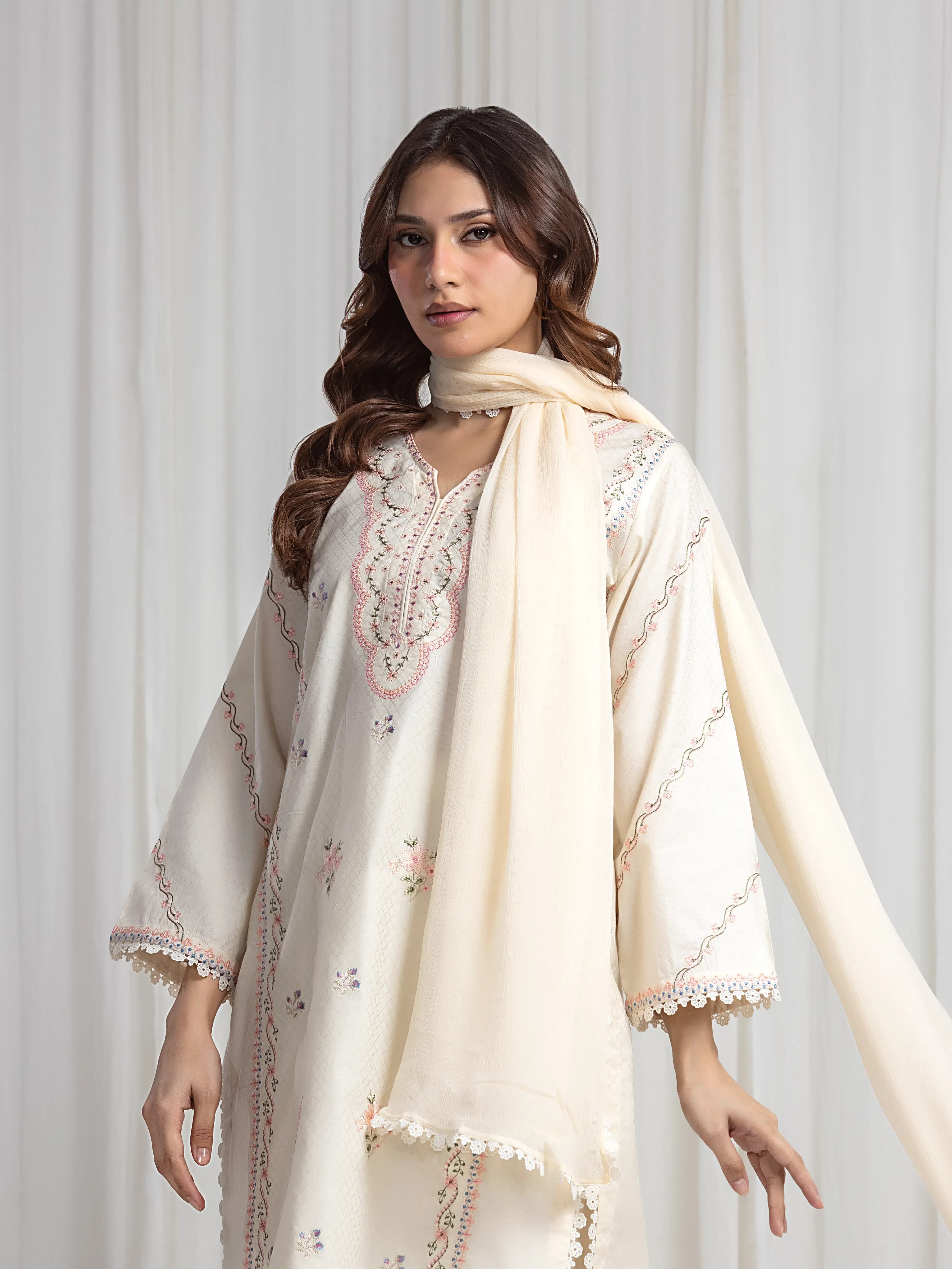 Embroidered Dobby Suit - EWTKE5-81441-3P - Image 3