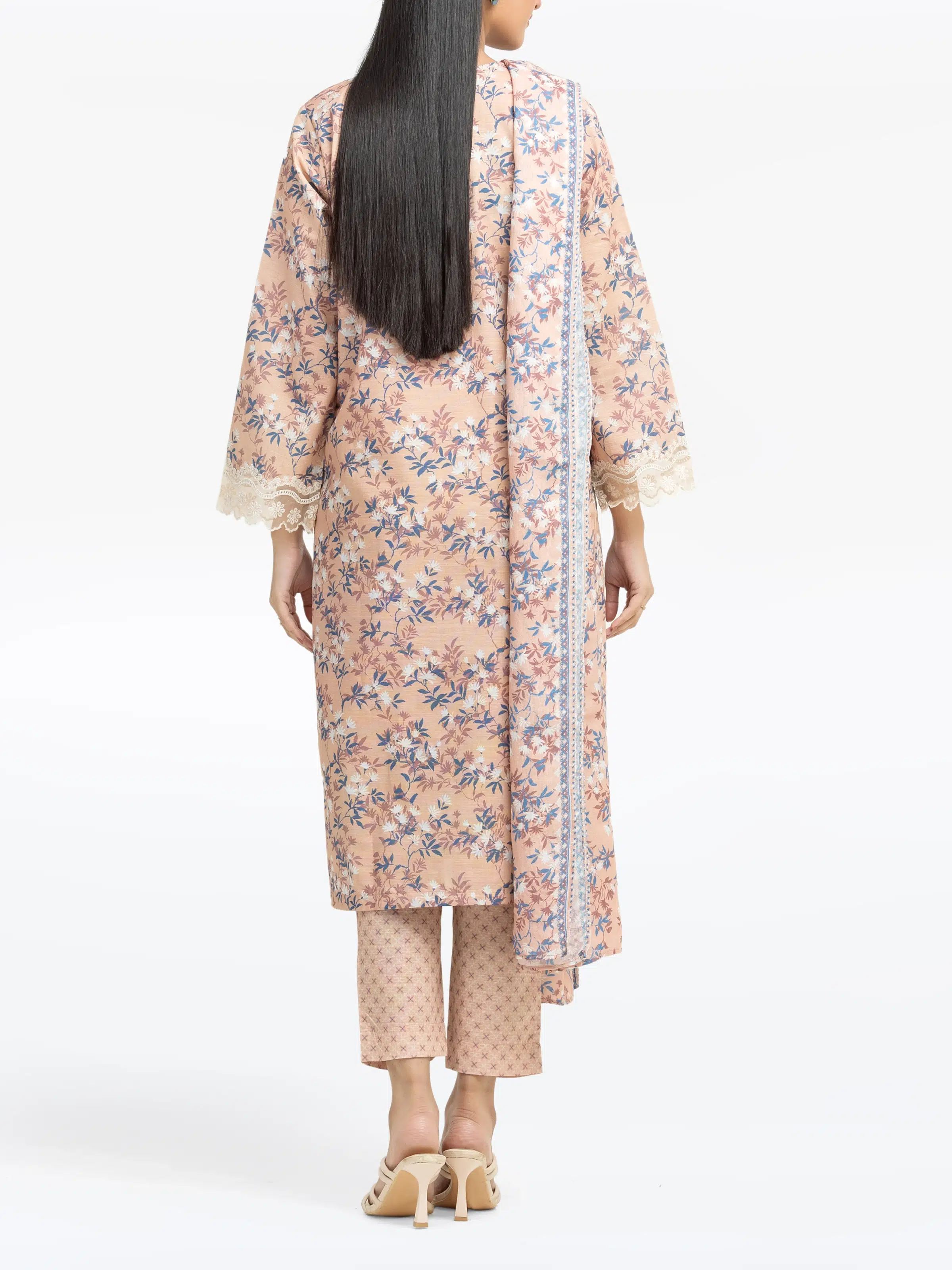 Embroidered Khaddar Suit - EWTKE24-81324-3P - Image 6