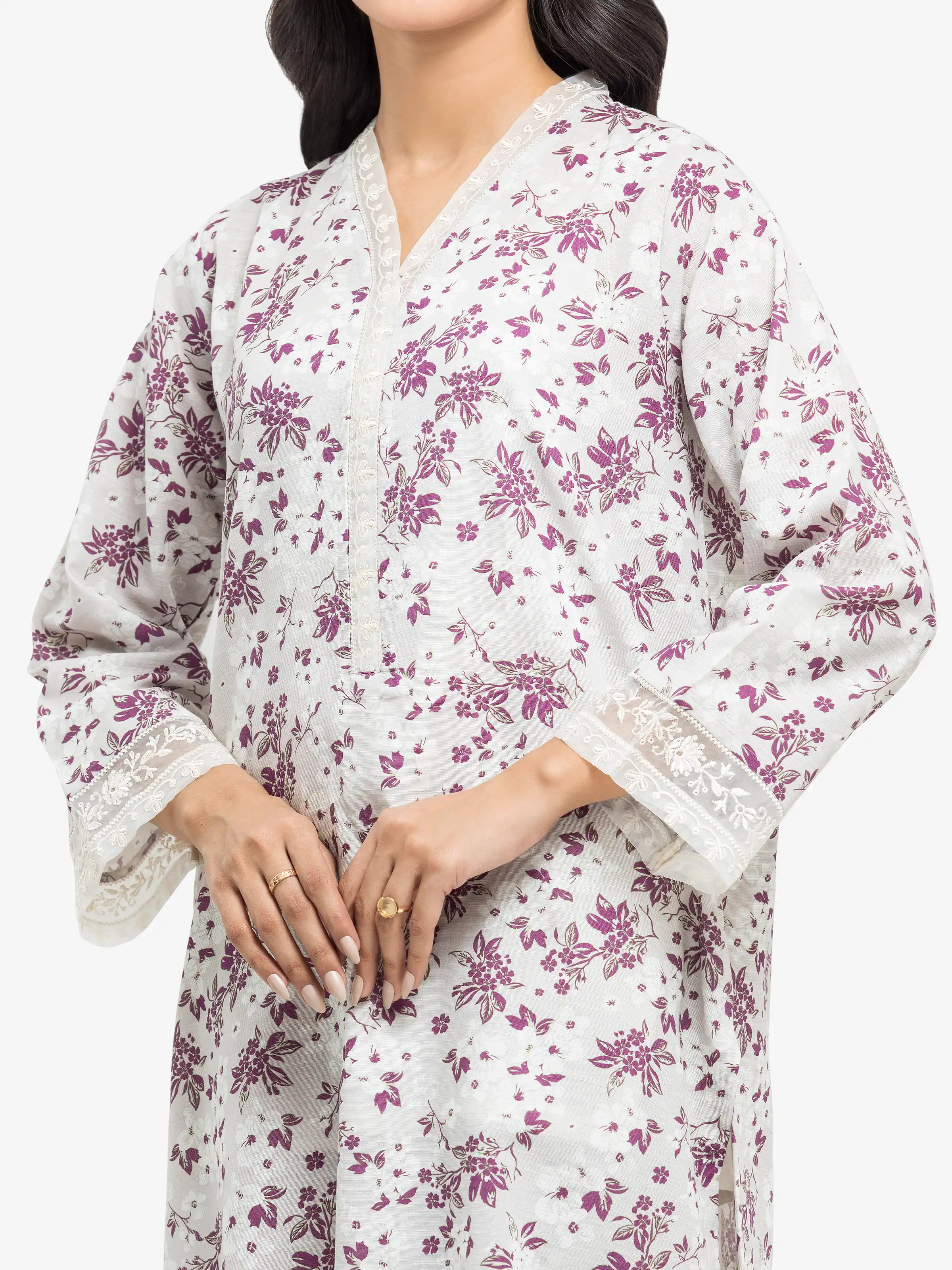 Embroidered Khaddar Suit - EWTKE24-81362-3P - Image 3