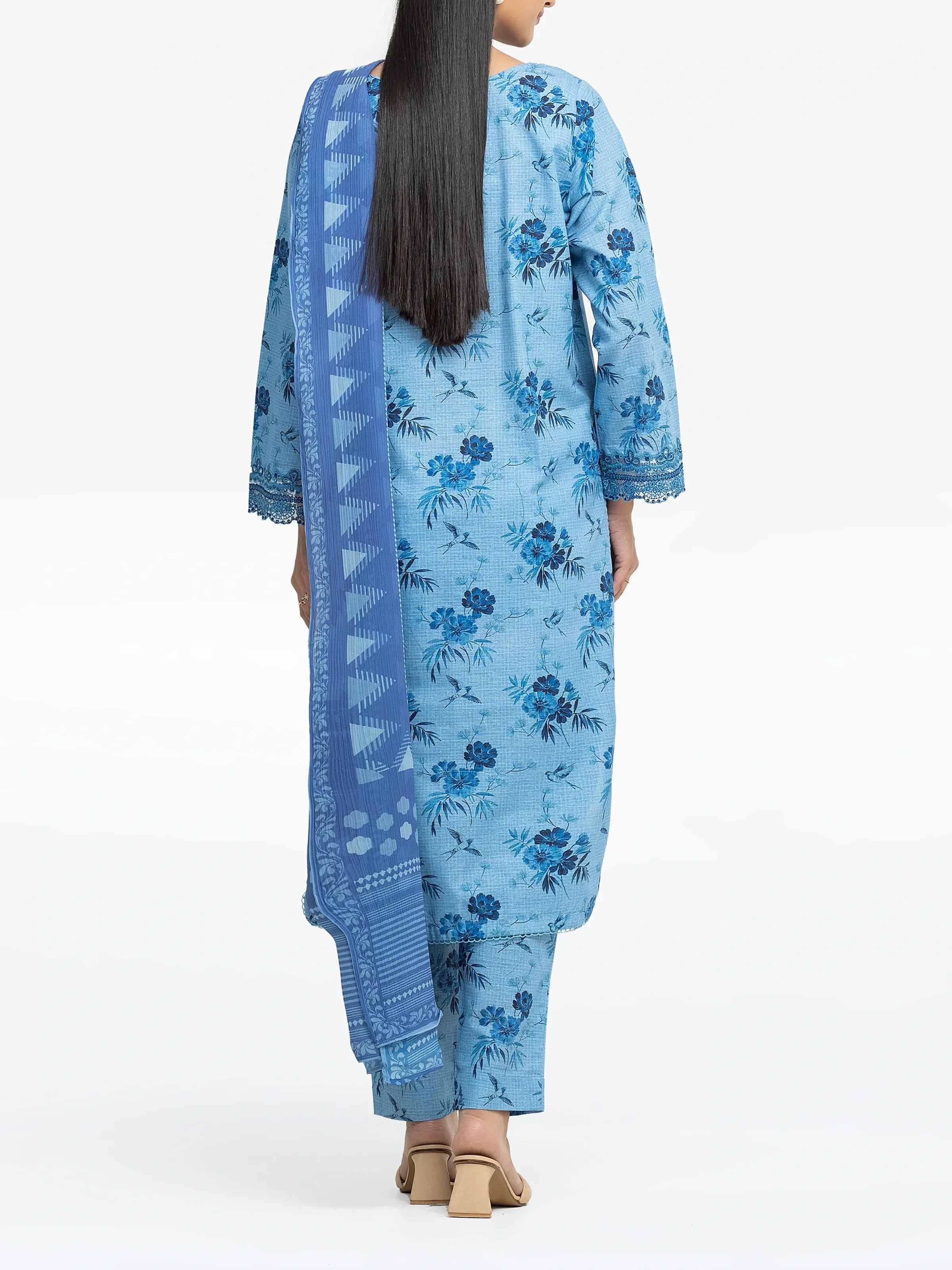 Embroidered Khaddar Suit - EWTKE24-81493-3P - Image 5