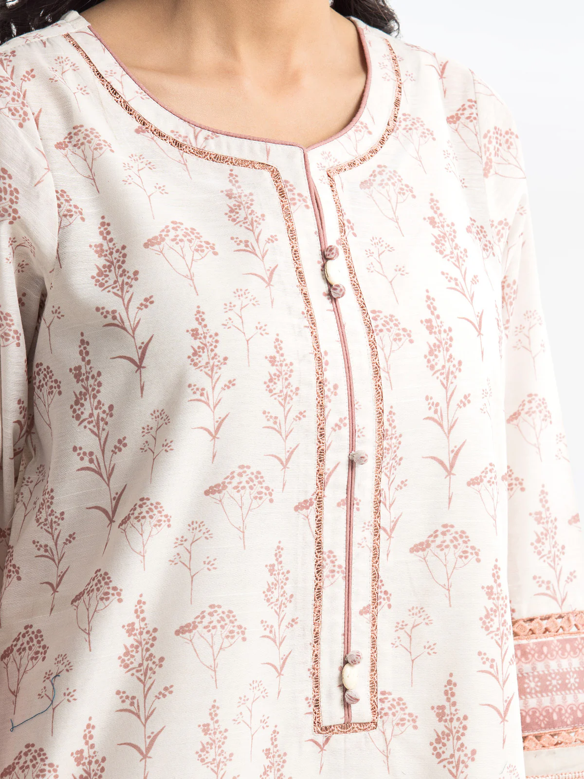 Embroidered Lawn Slub Suit - EWTKE24-69638-3P - Image 3