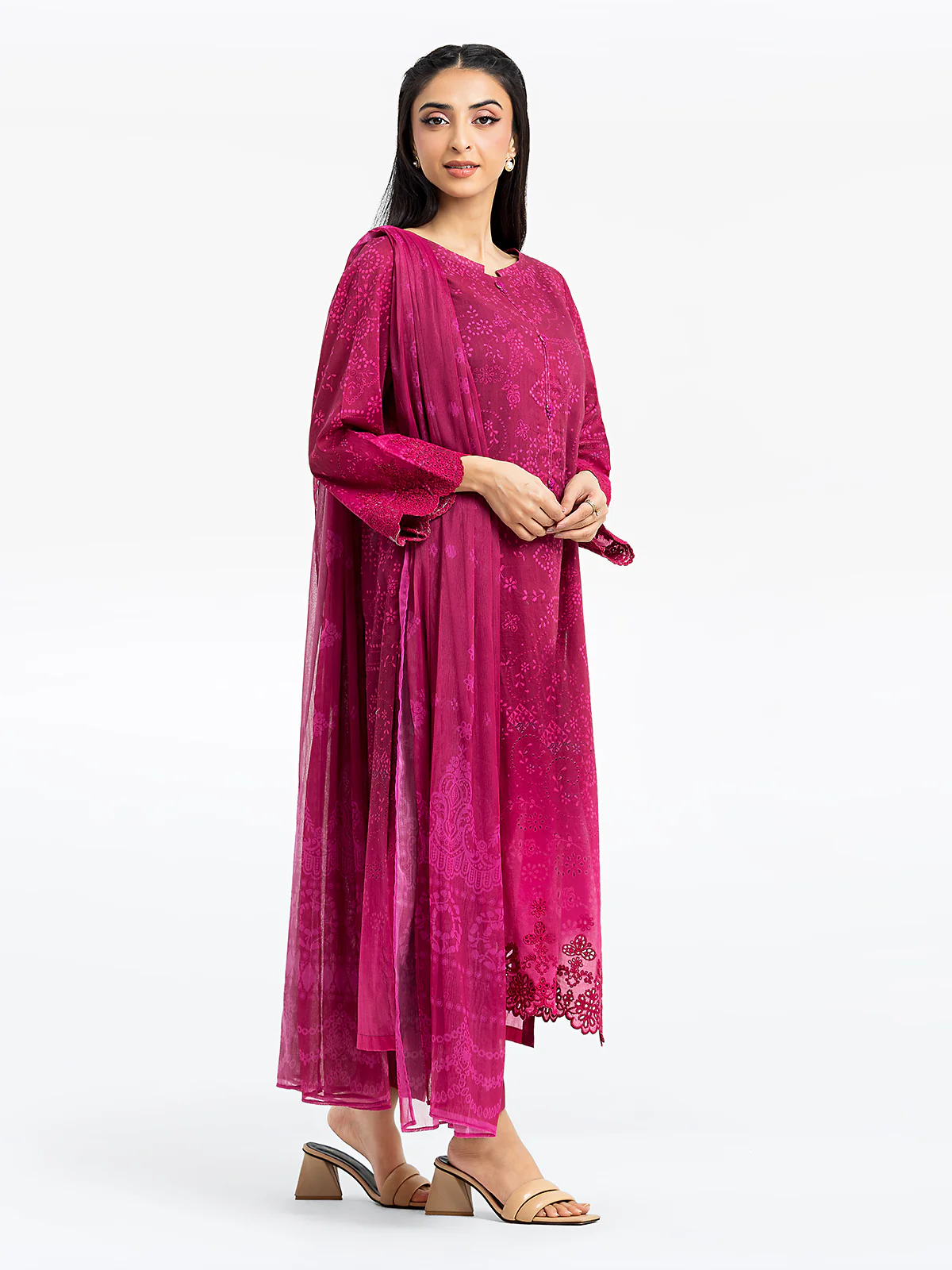 Embroidered Lawn Suit - EWTKE24-80155-3P - Image 5