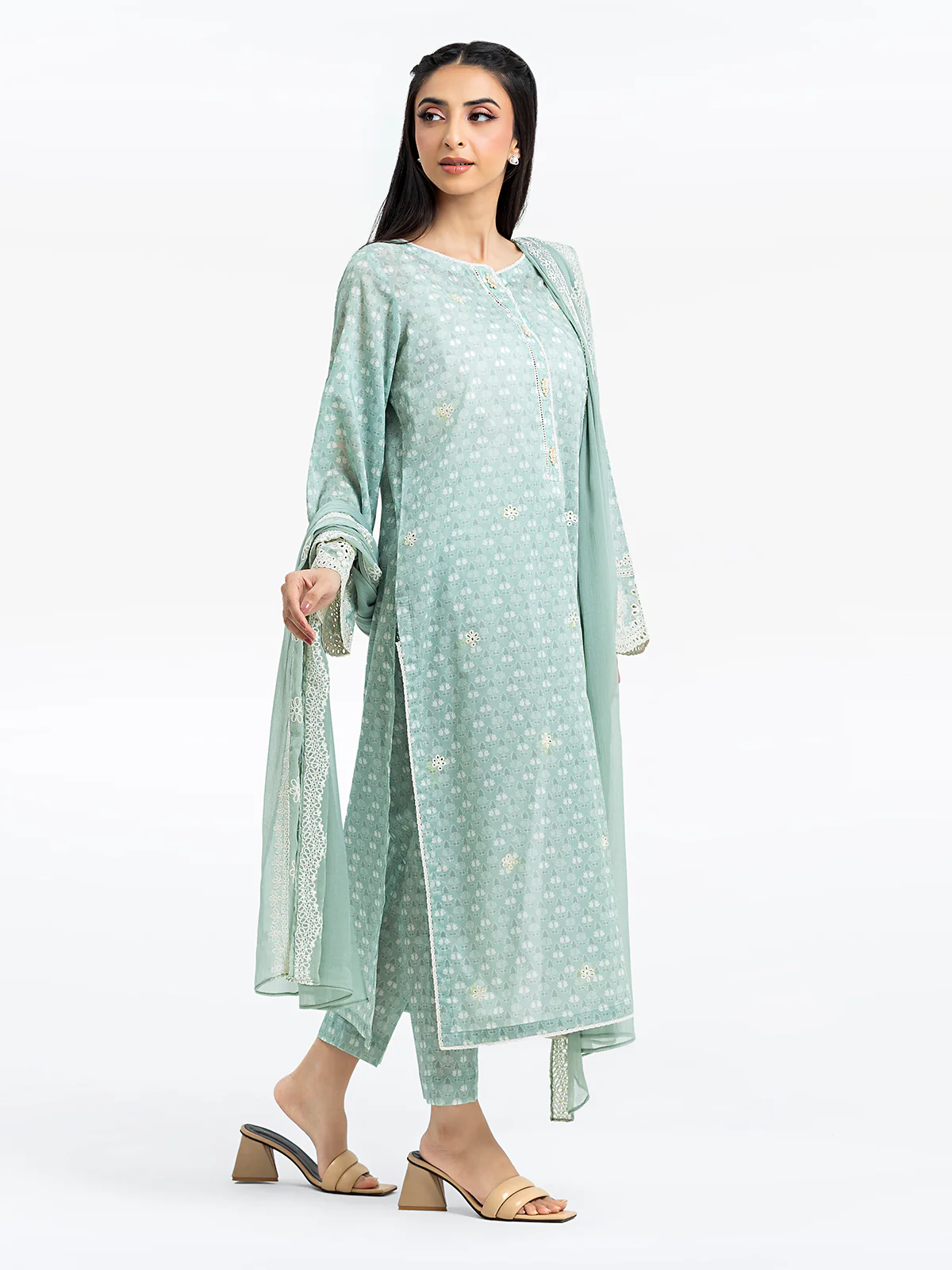Embroidered Lawn Suit - EWTKE24-81007-3P - Image 5