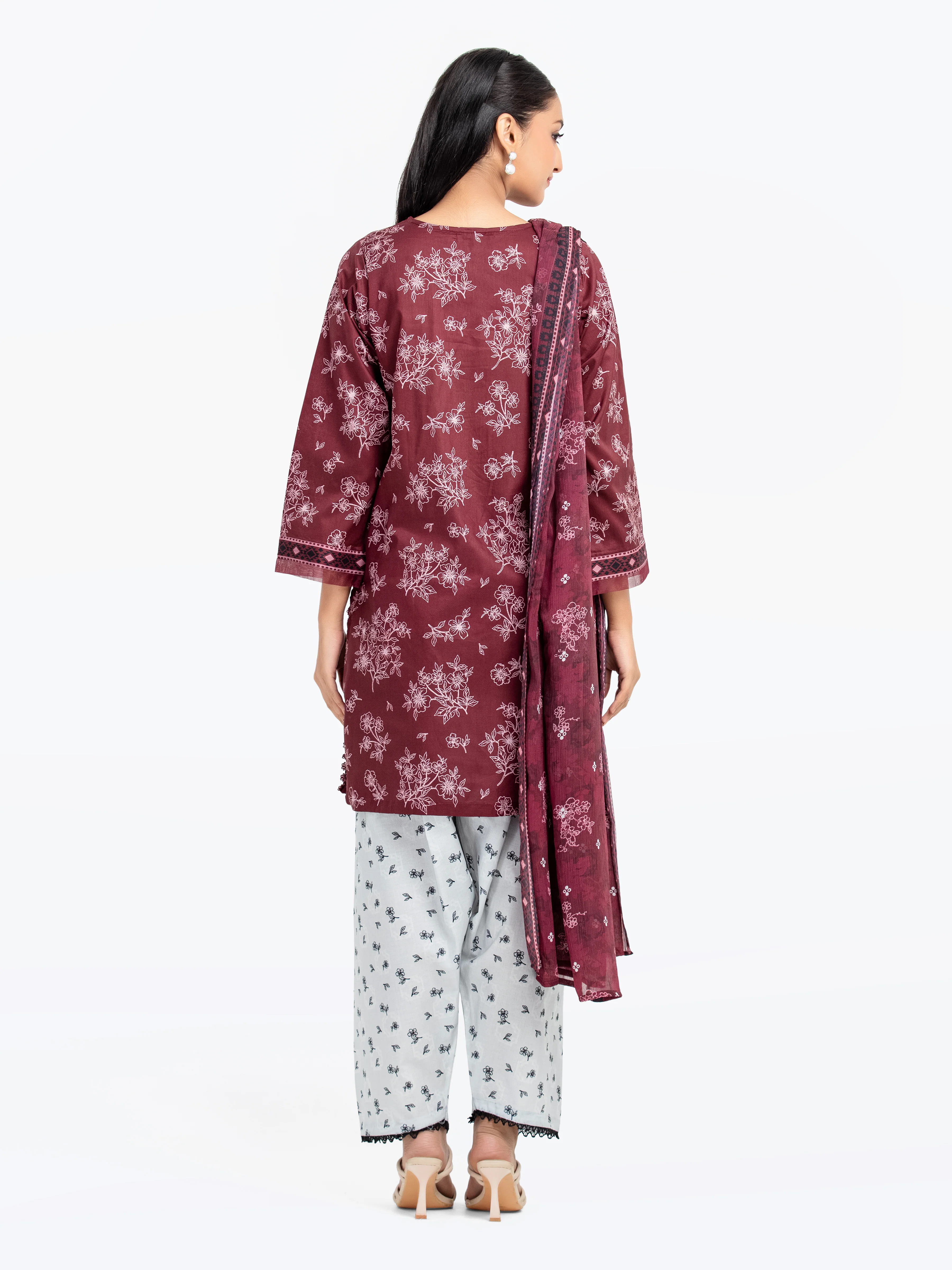 Printed Cambric Suit - EWTKP5-81709-3P - Image 5