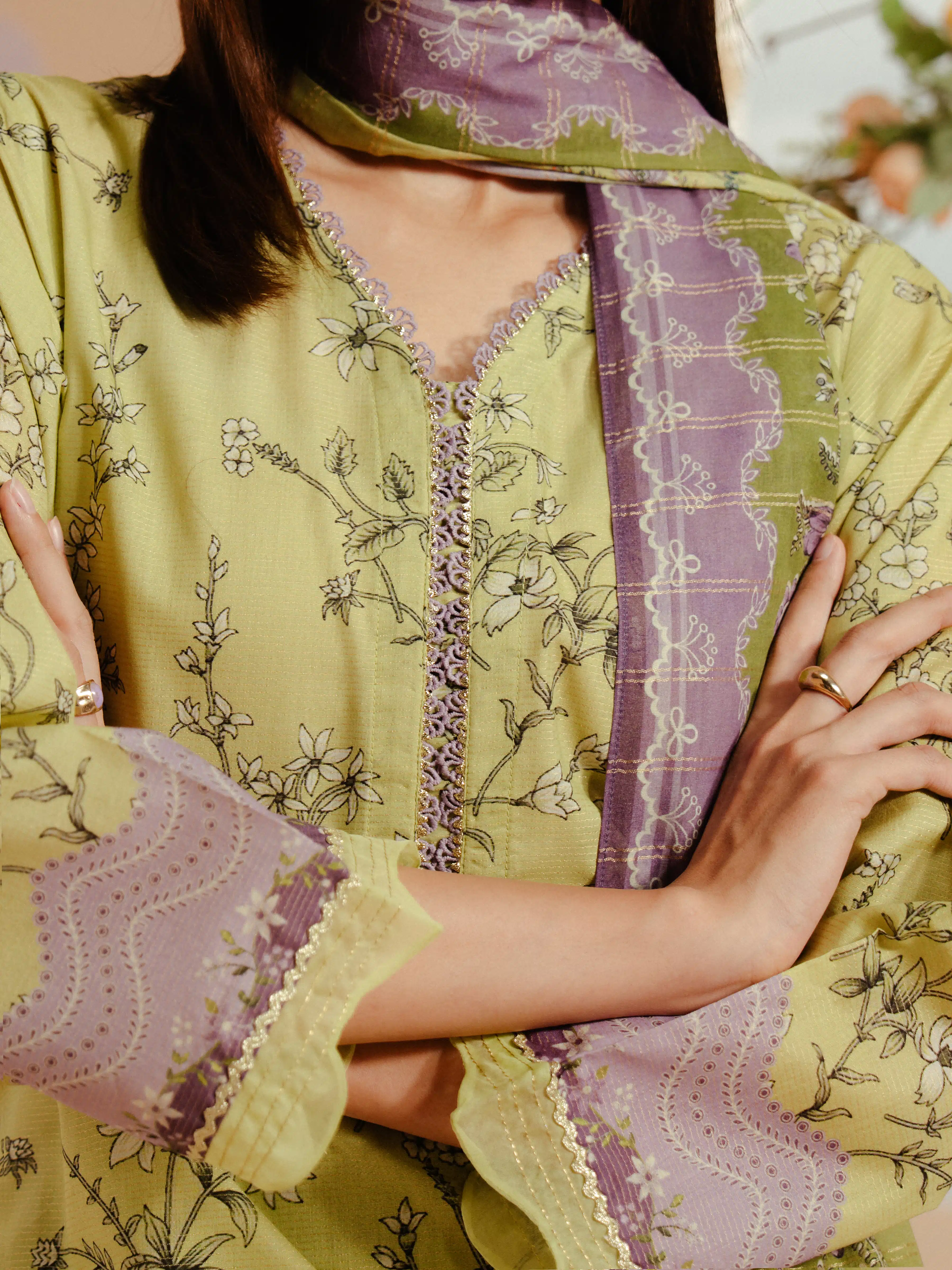 Printed Cambric Suit - EWTKP5-81722-3P - Image 3