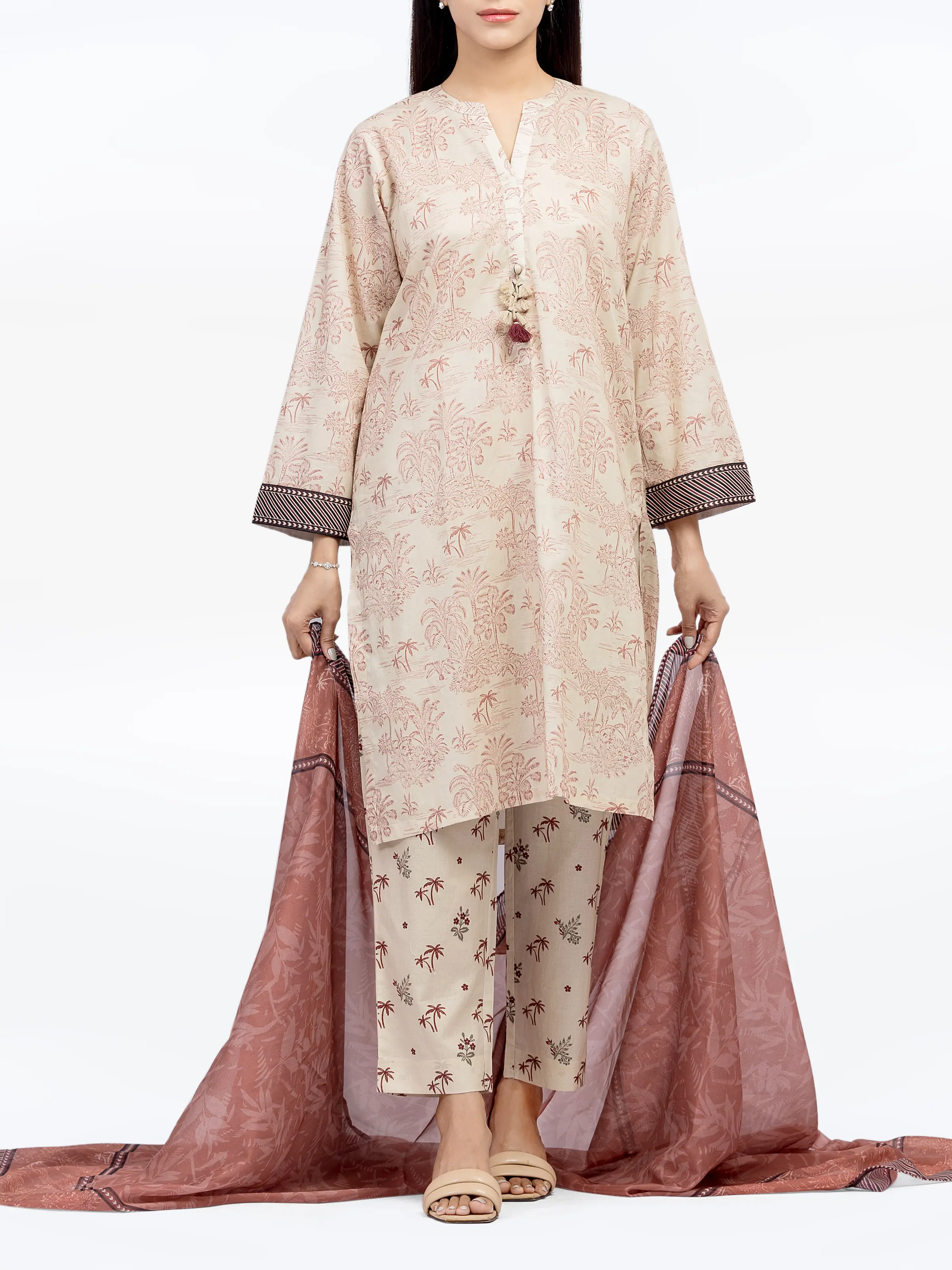 Printed Cambric Suit - EWTKP5-81737-3P