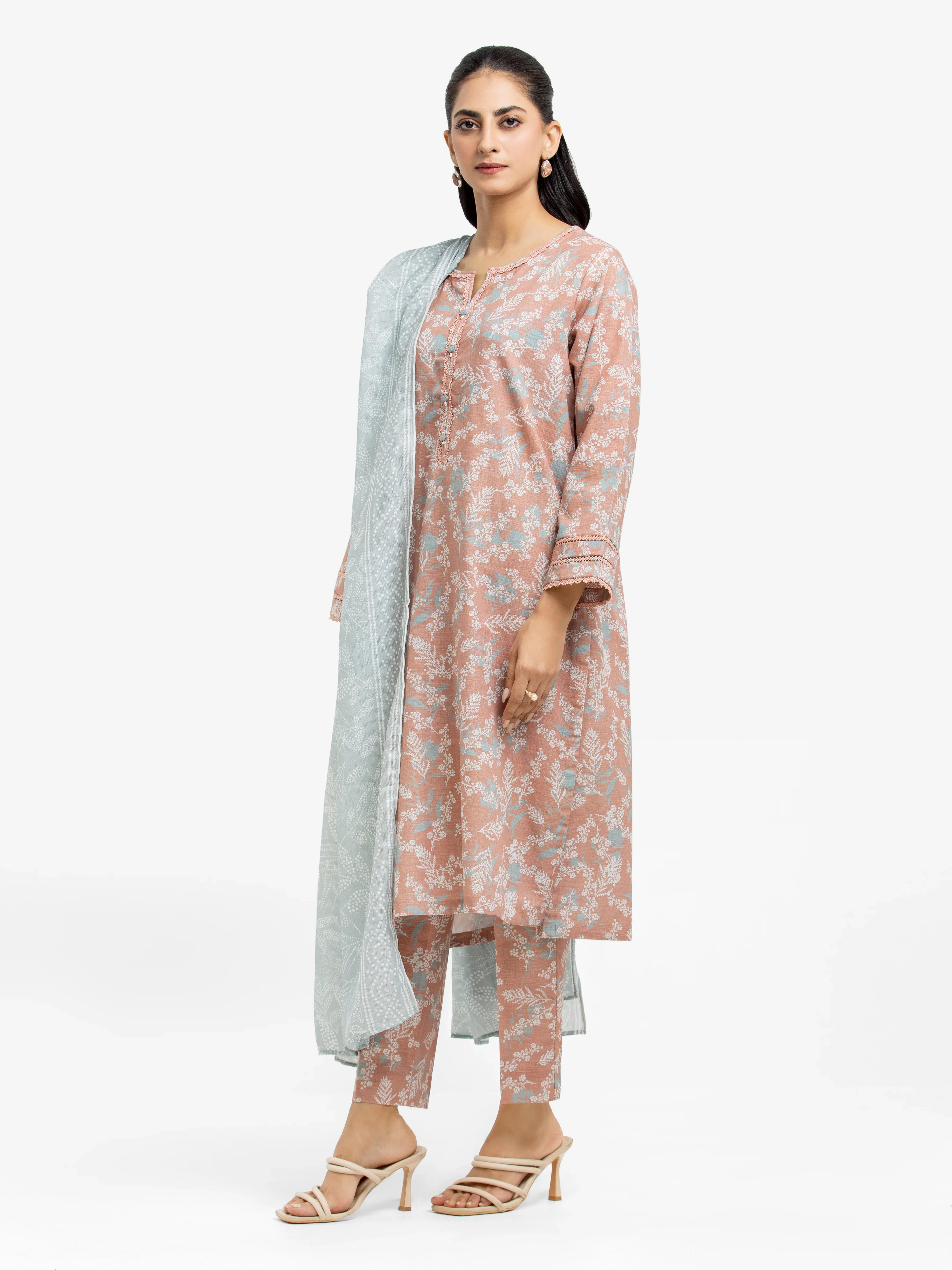 Printed Khaddar Suit - EWTKP24-81356-3P - Image 4