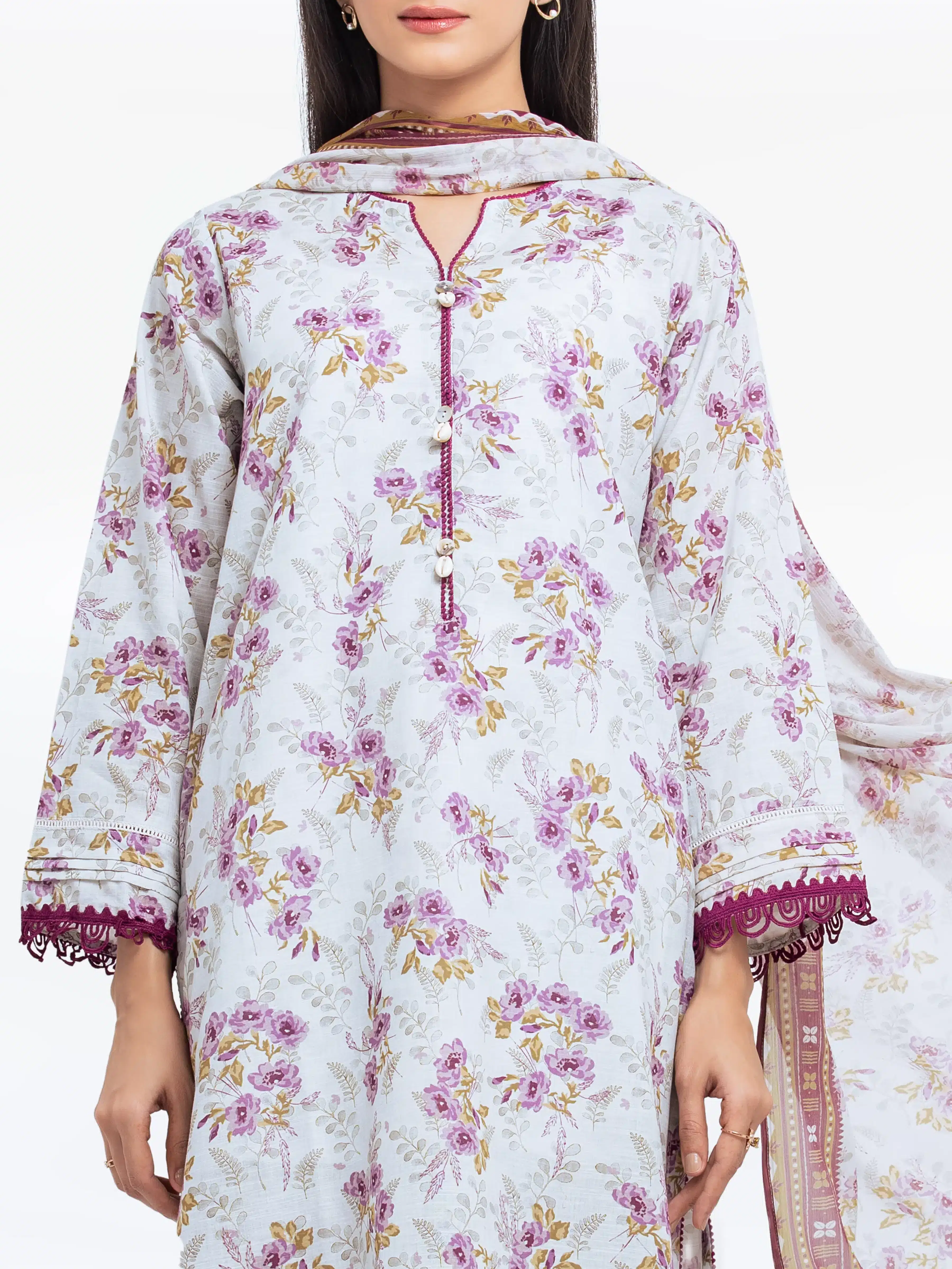 Printed Khaddar Suit - EWTKP24-81492-3P - Image 2